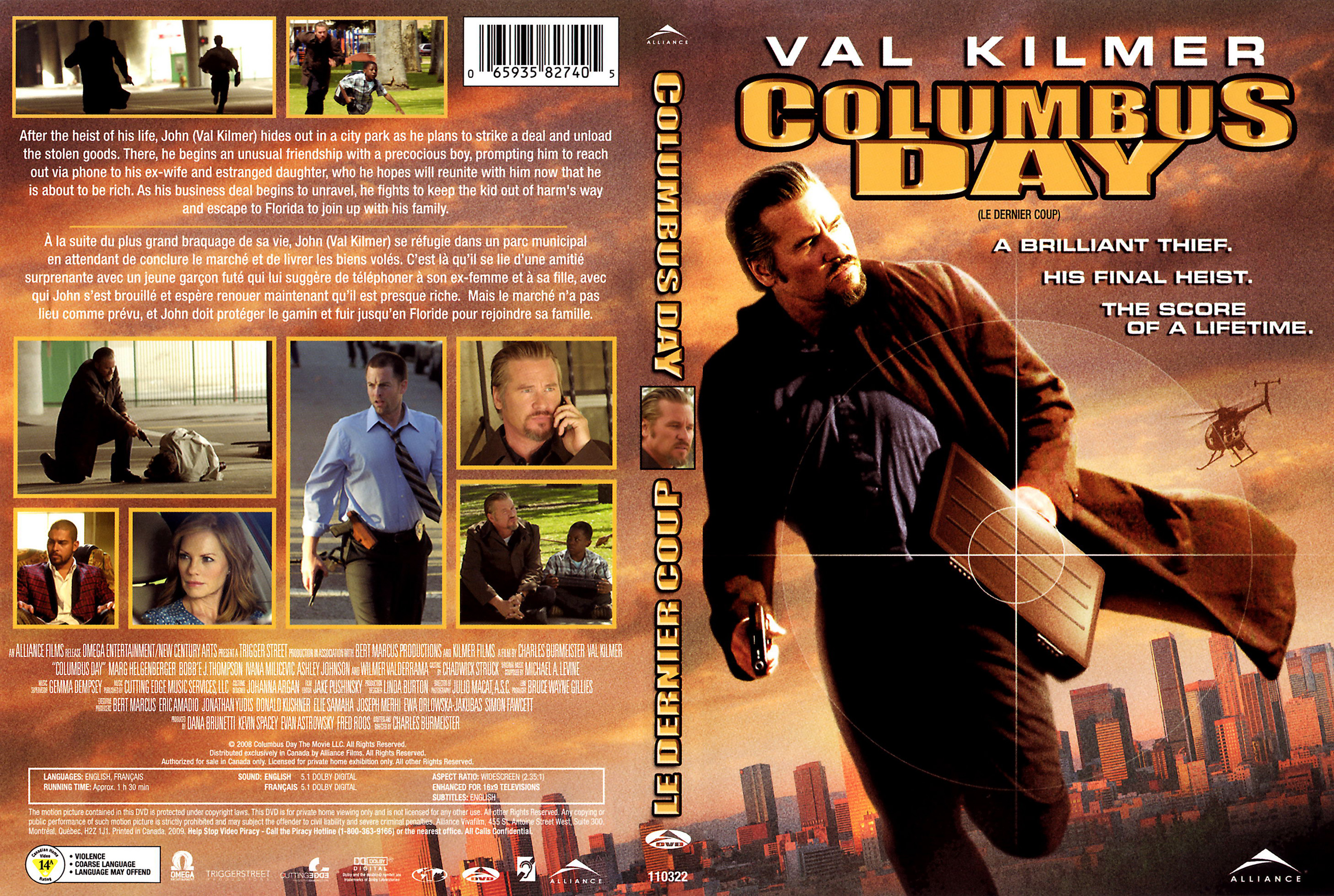 Jaquette DVD Le dernier coup - Columbus days (Canadienne)