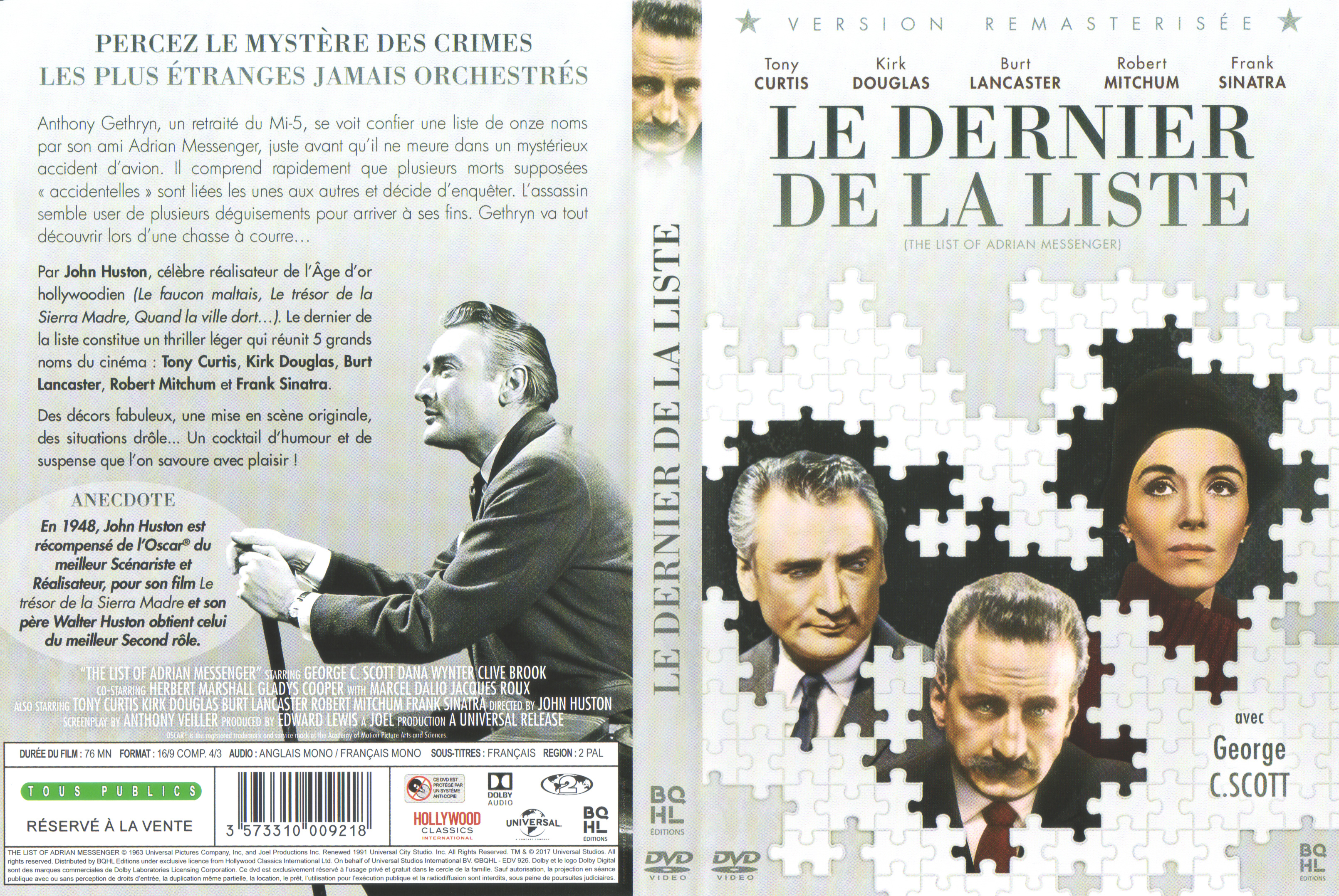 Jaquette DVD Le dernier de la liste v3