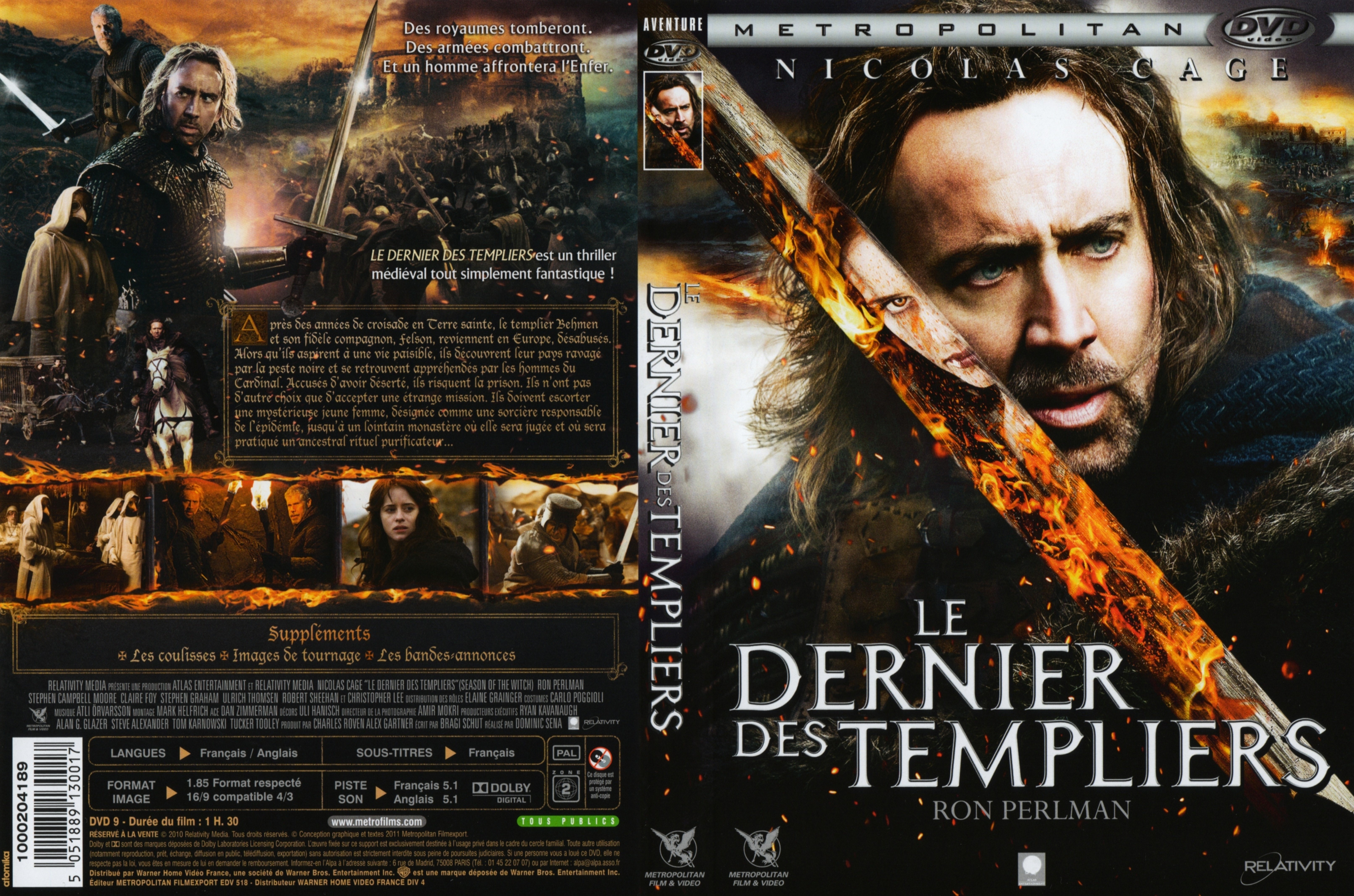 Jaquette DVD Le dernier des Templiers
