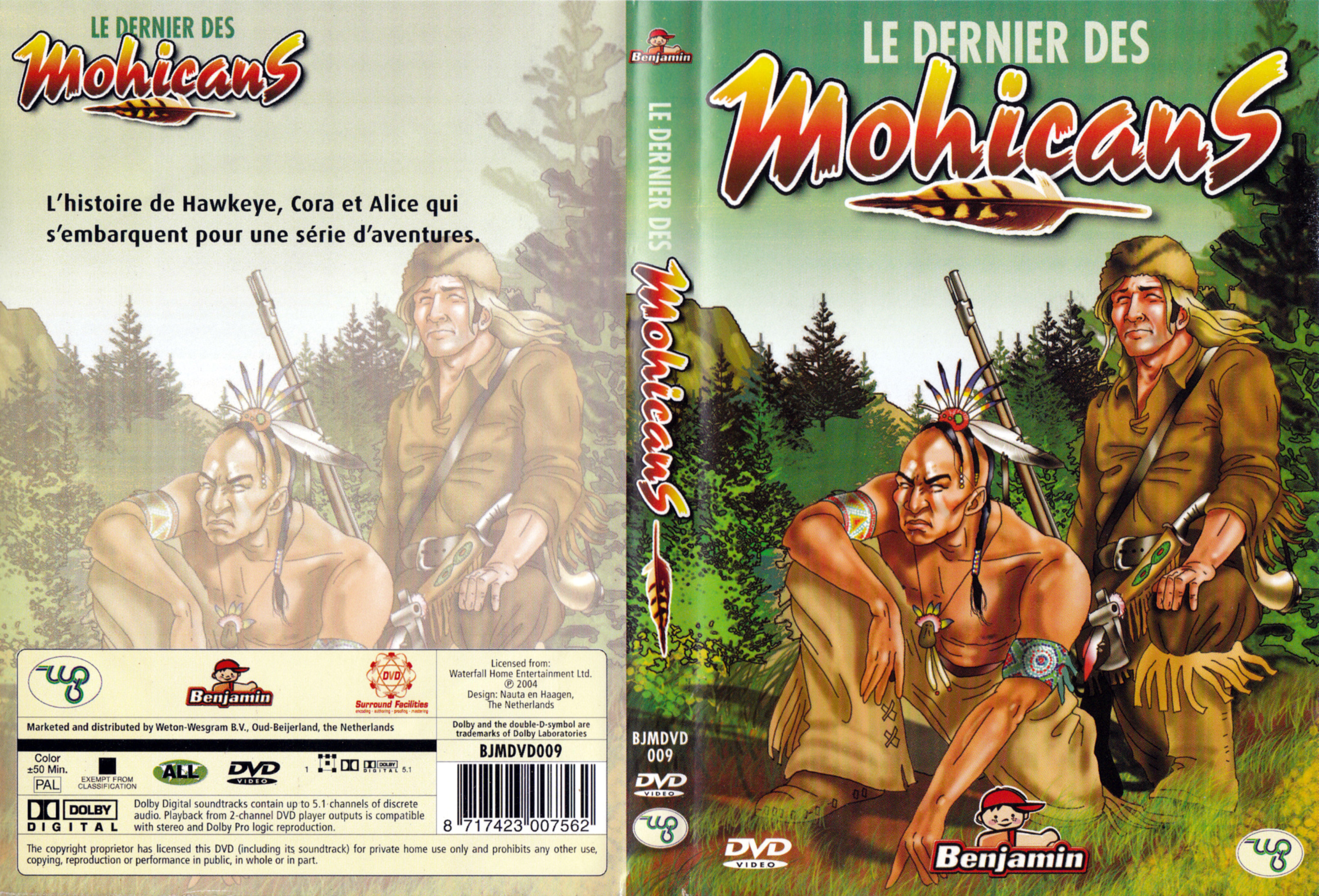 Jaquette DVD Le dernier des mohicans (DA)