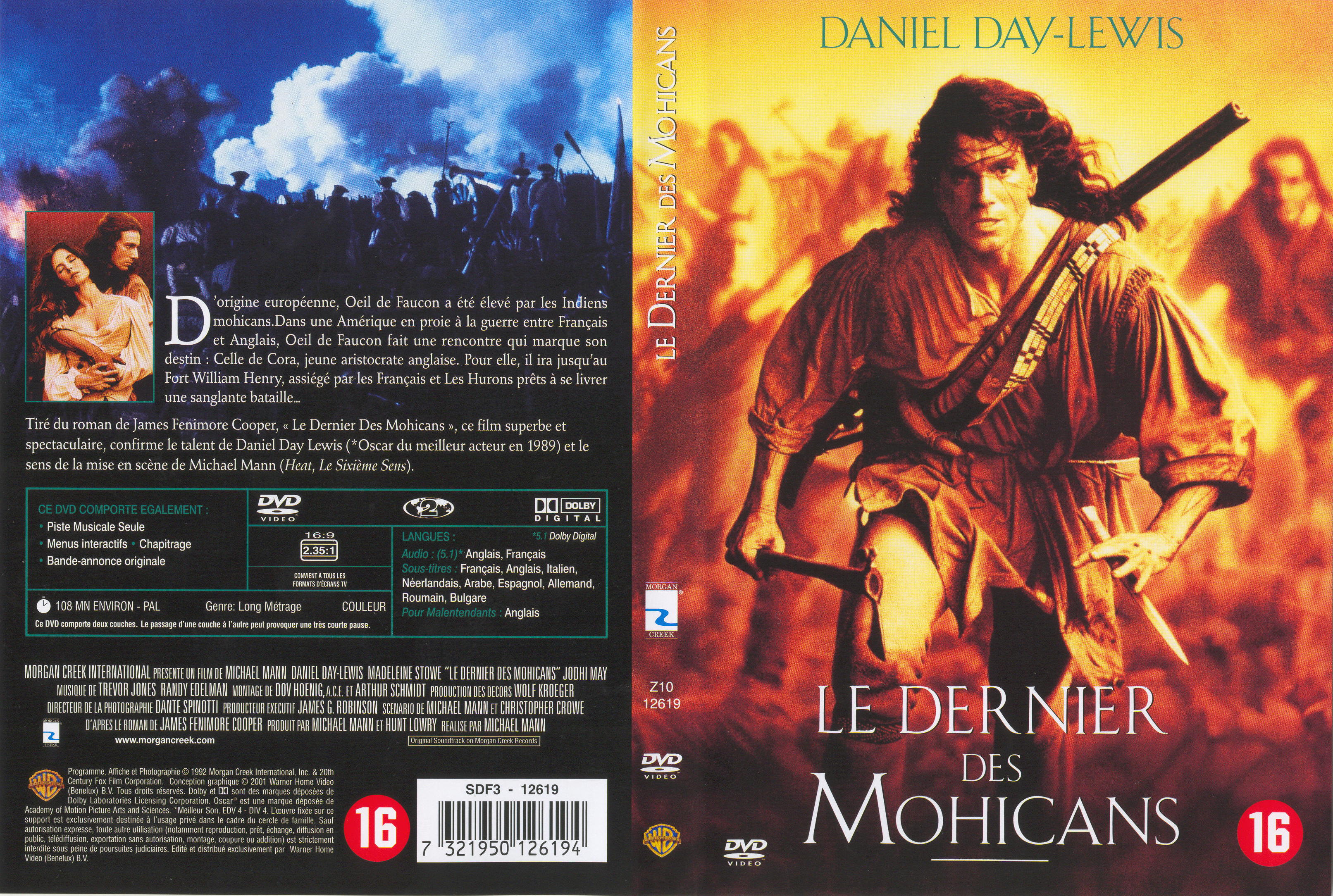 Jaquette DVD Le dernier des mohicans v2