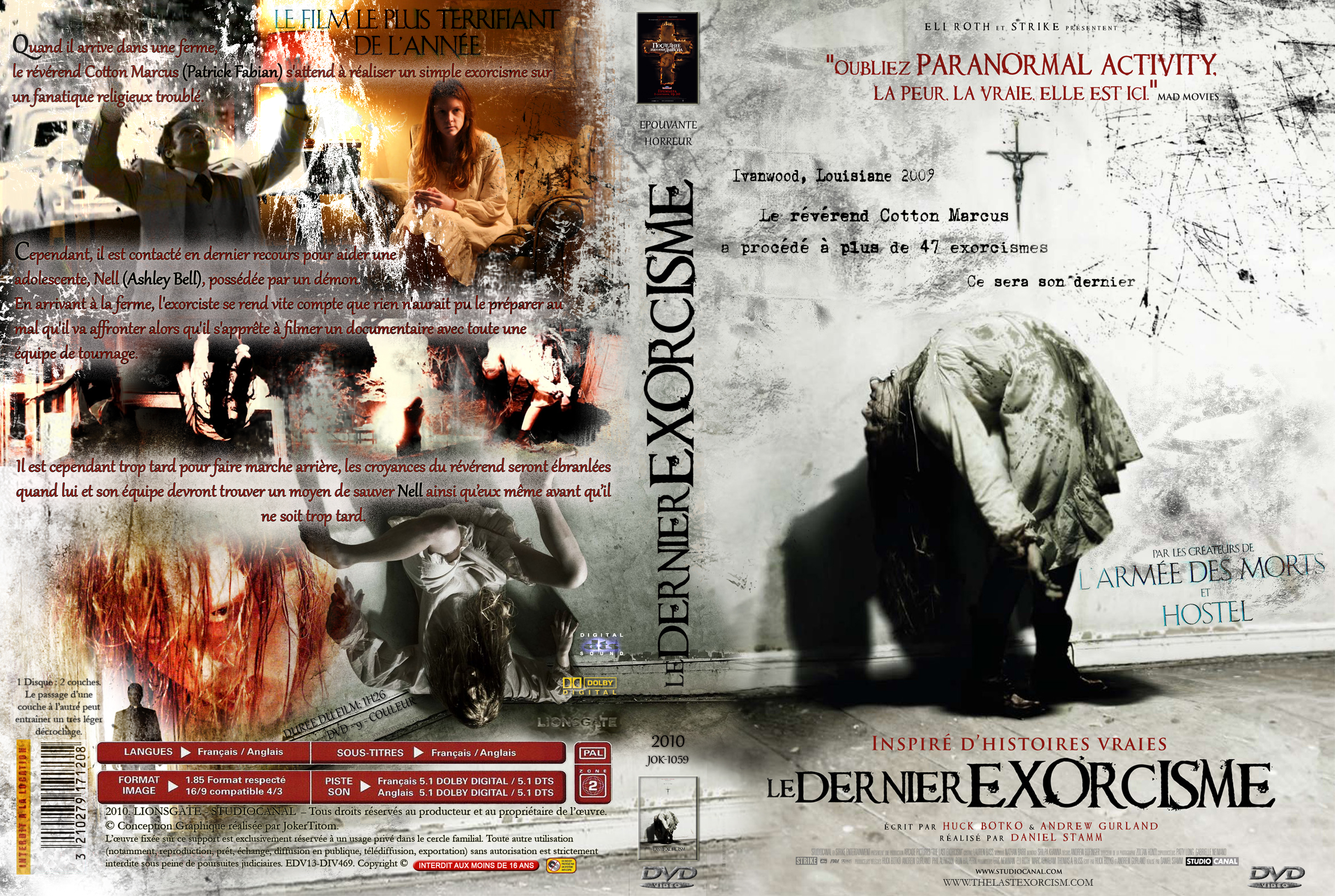 Jaquette DVD Le dernier exorcisme custom