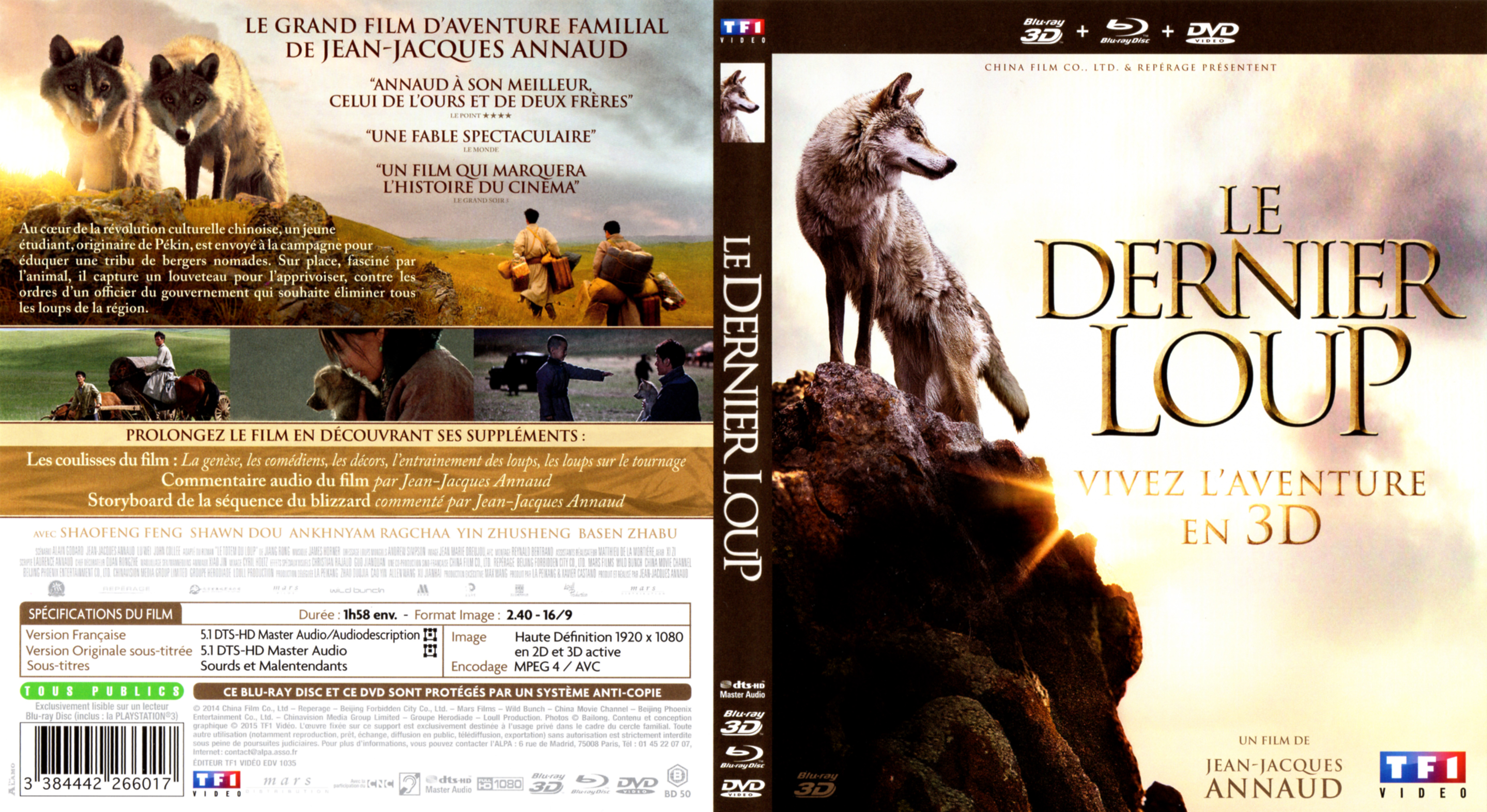 Jaquette DVD Le dernier loup (BLU-RAY)