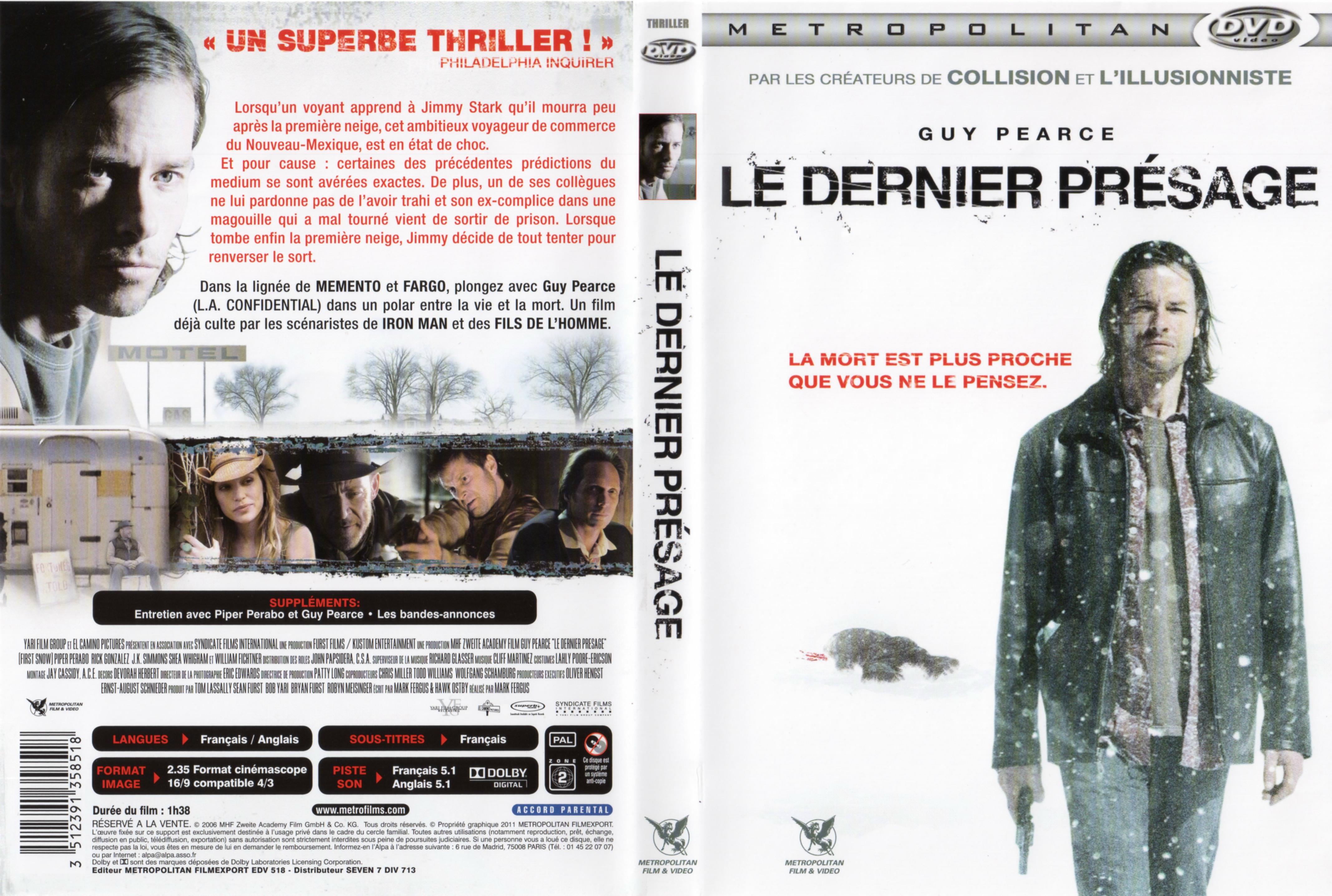 Jaquette DVD Le dernier prsage