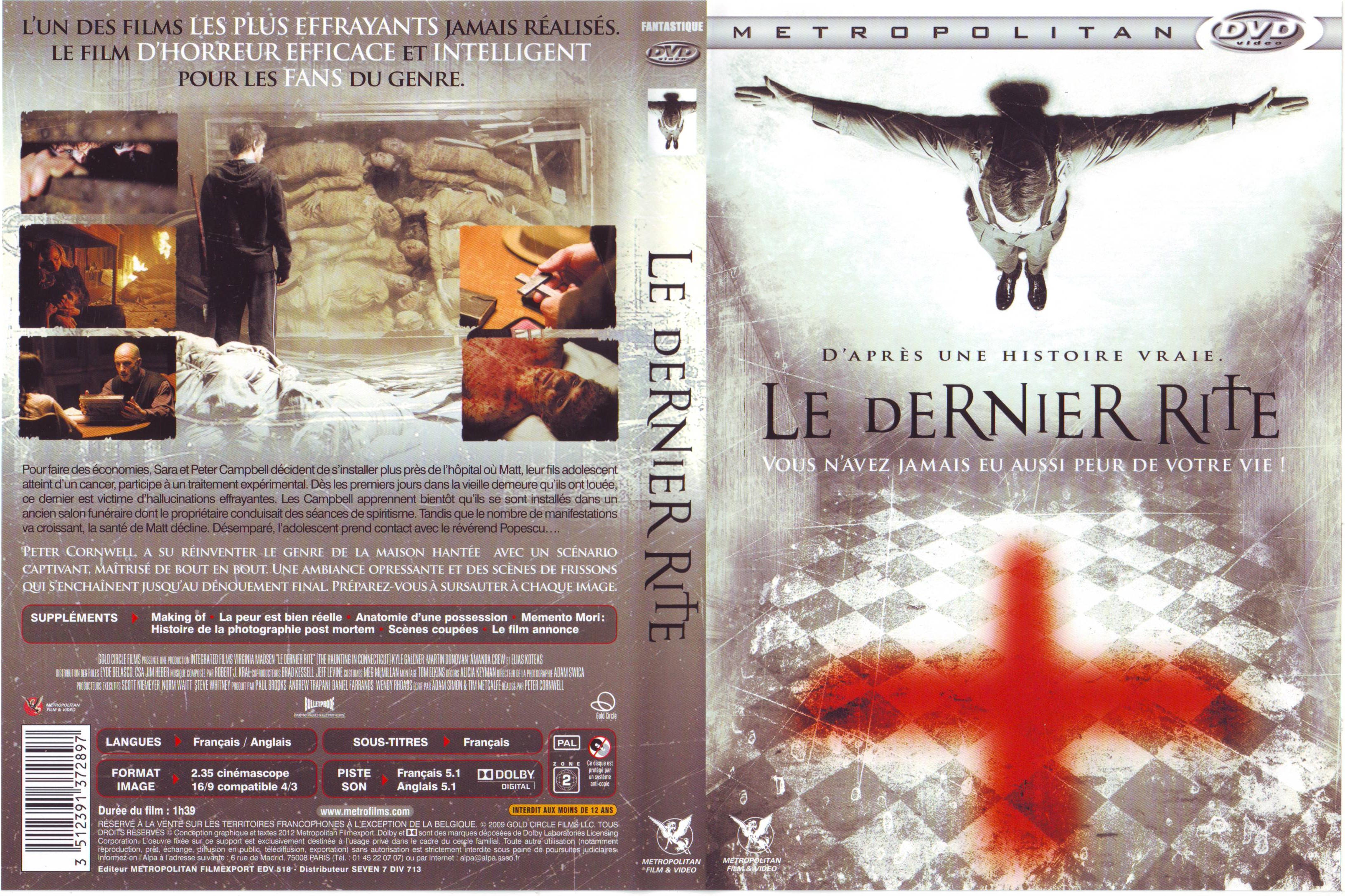 Jaquette DVD Le dernier rite