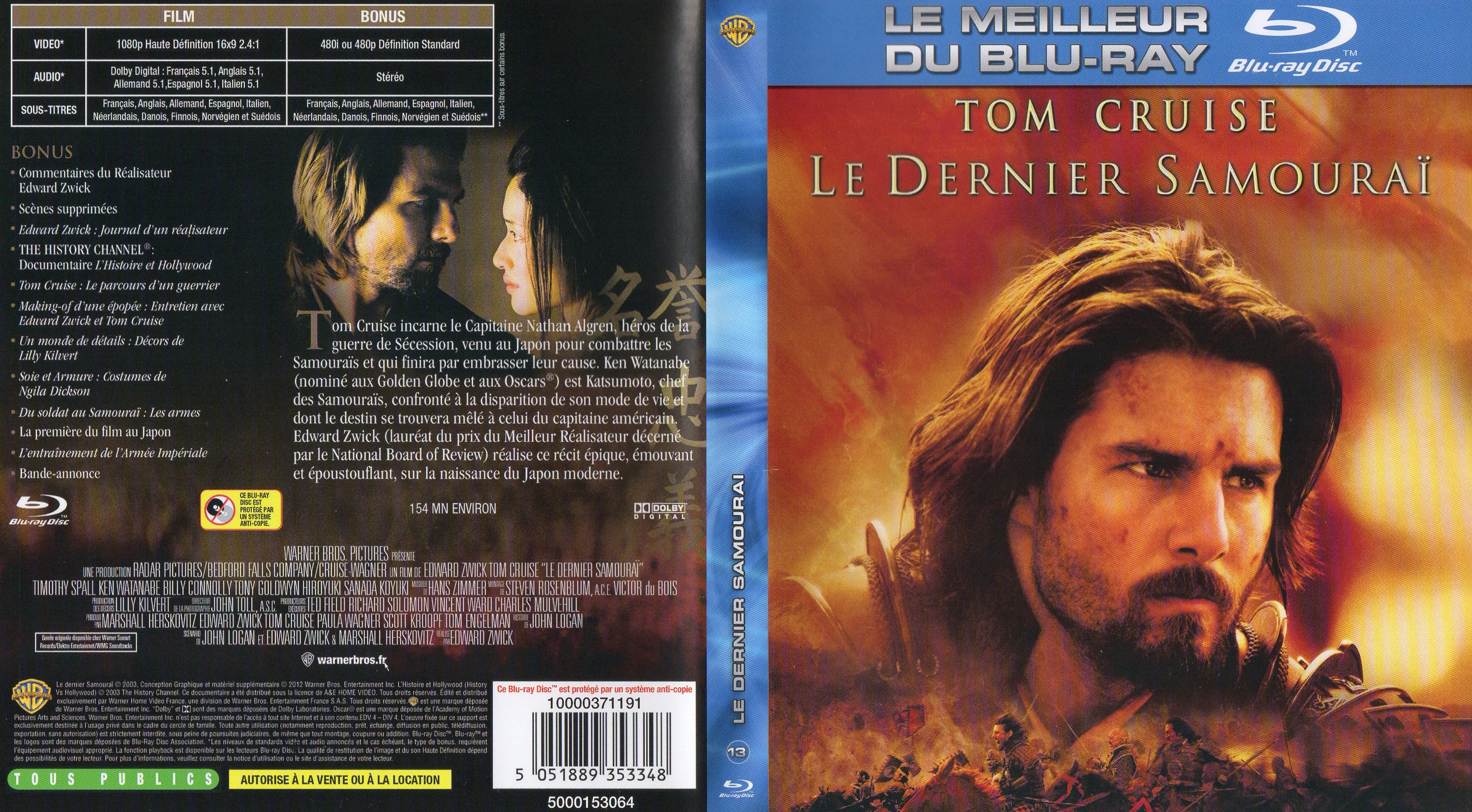 Jaquette DVD Le dernier samourai (BLU-RAY) v2