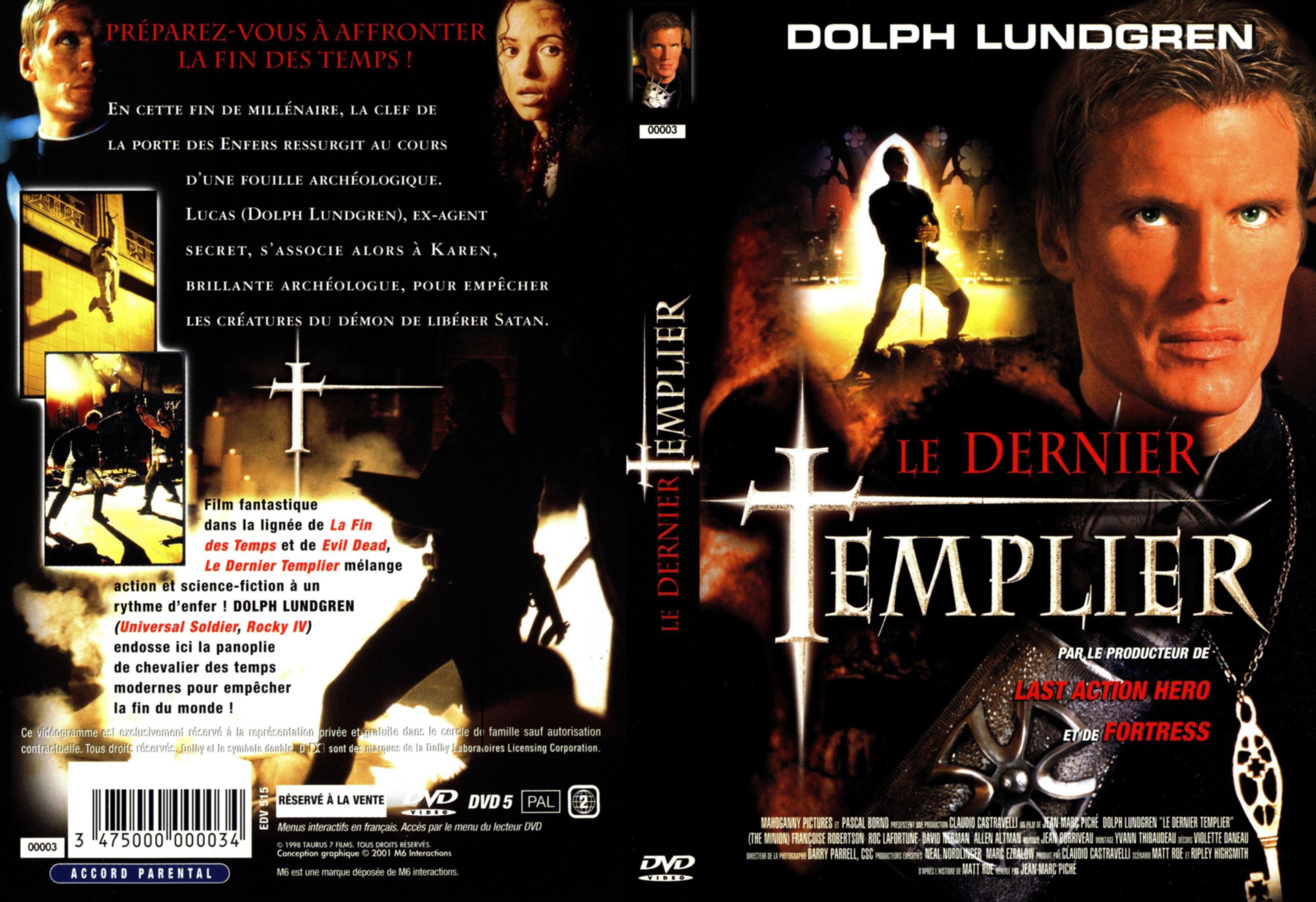 Jaquette DVD Le dernier templier v2