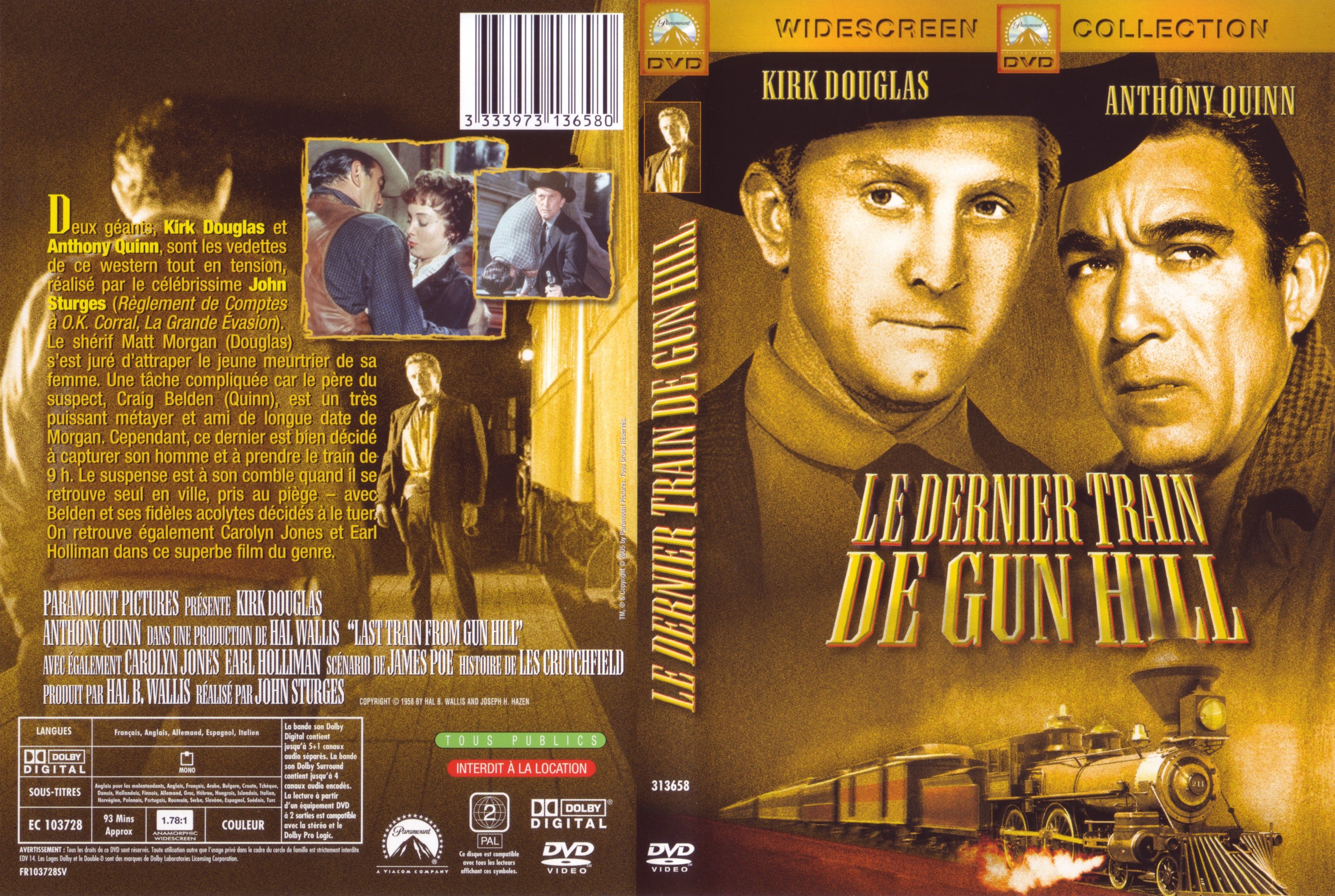 Jaquette DVD Le dernier train de Gun Hill