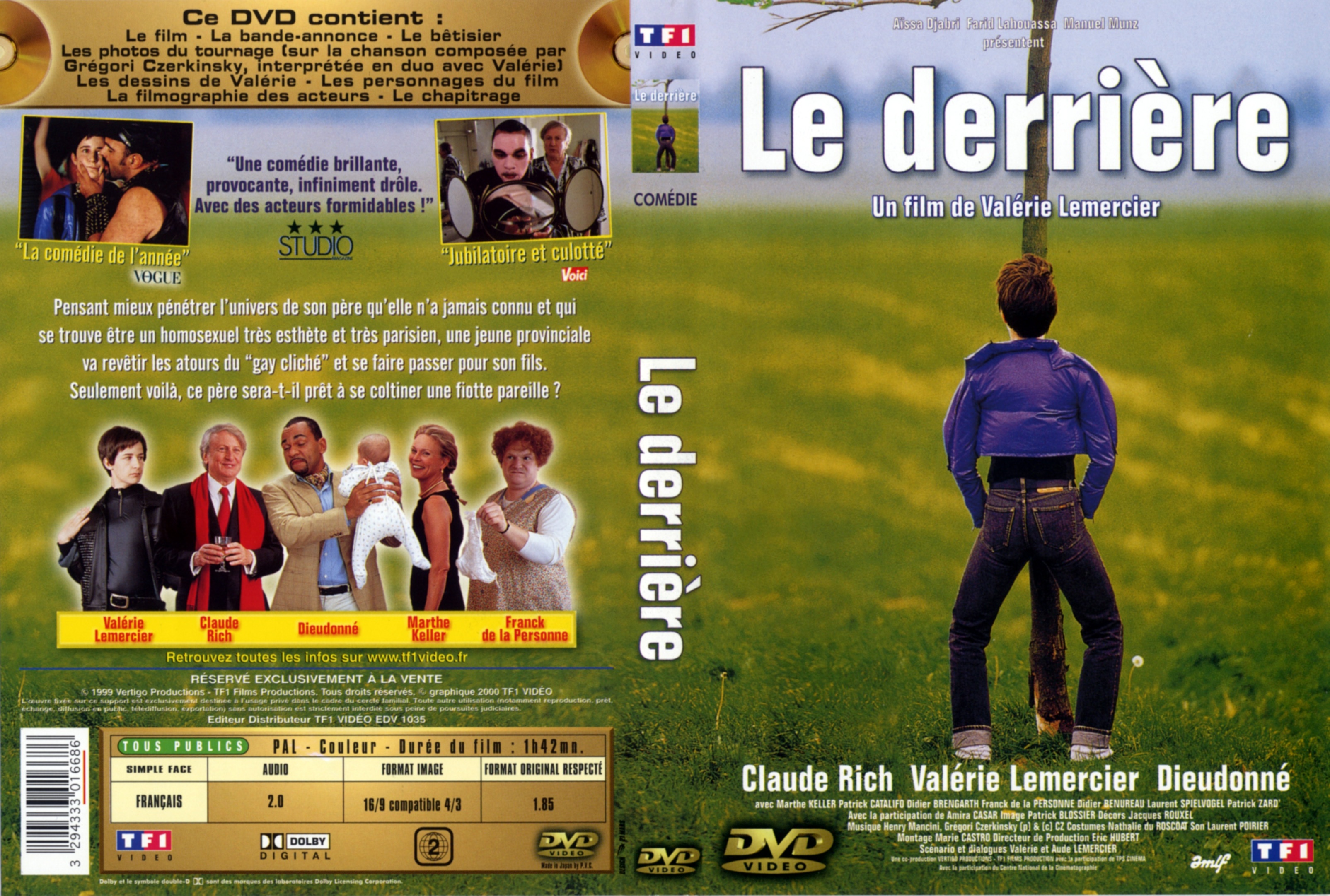 Jaquette DVD Le derrire v2