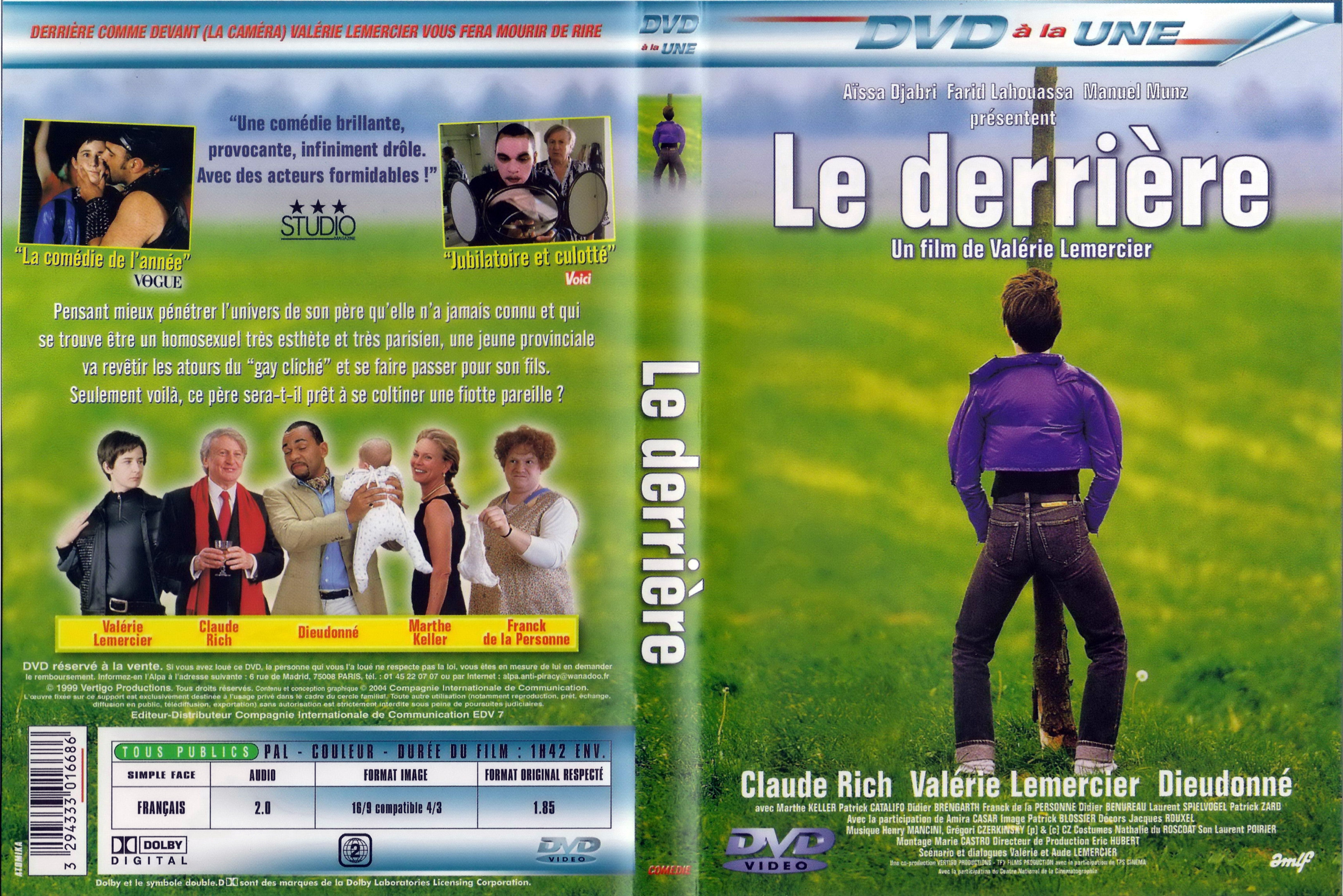 Jaquette DVD Le derrire v3