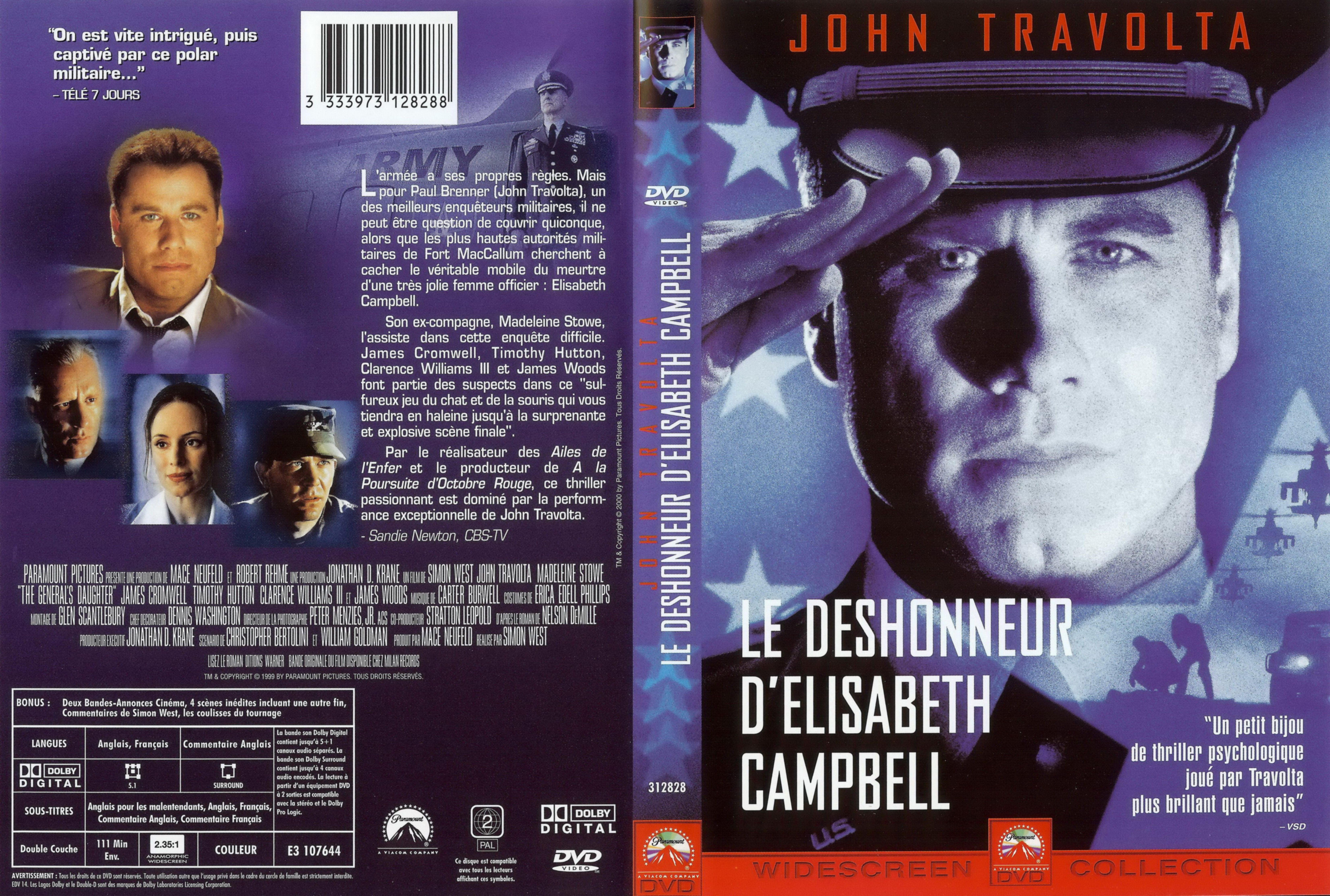Jaquette DVD Le dshonneur d