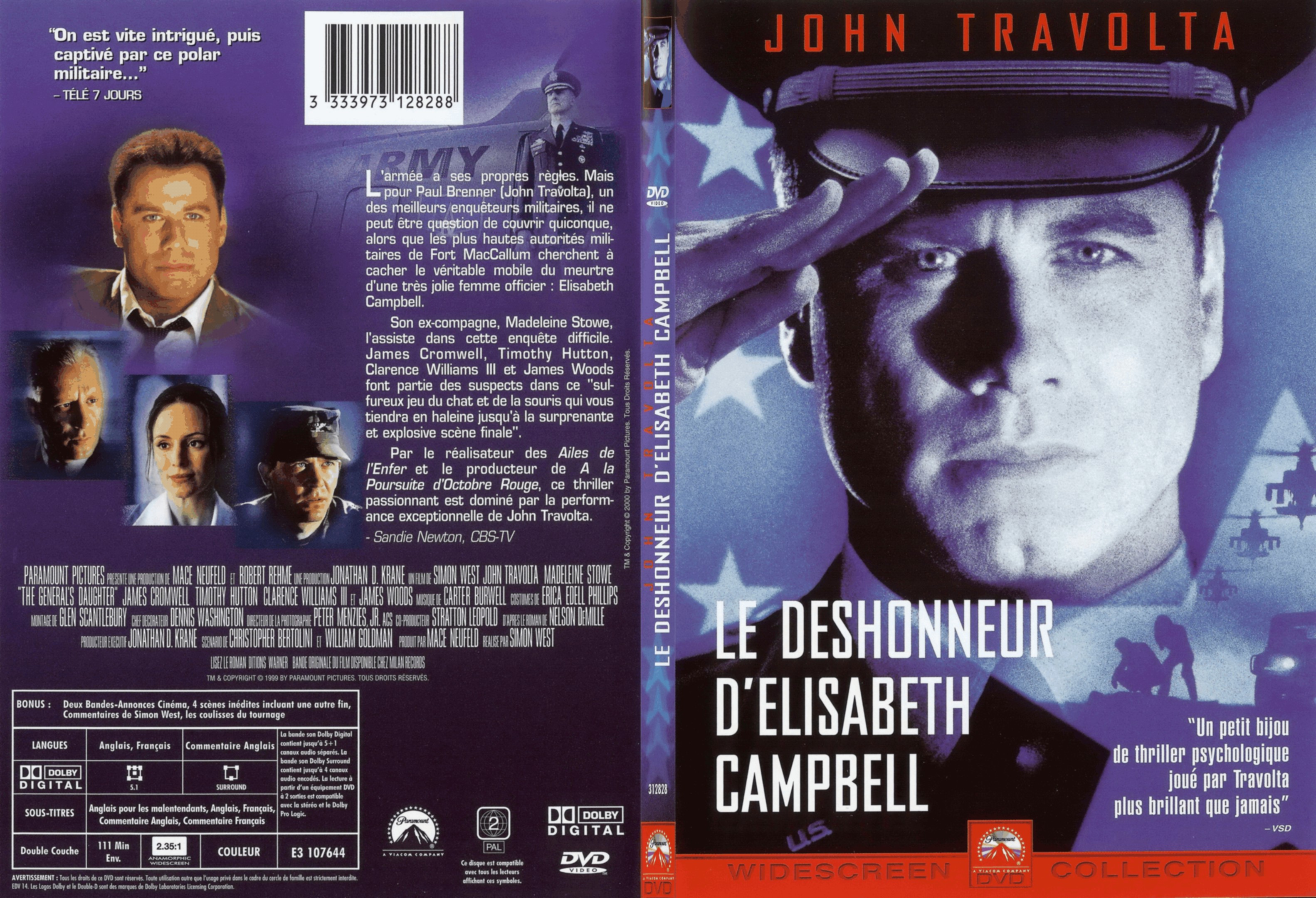 Jaquette DVD Le deshonneur d