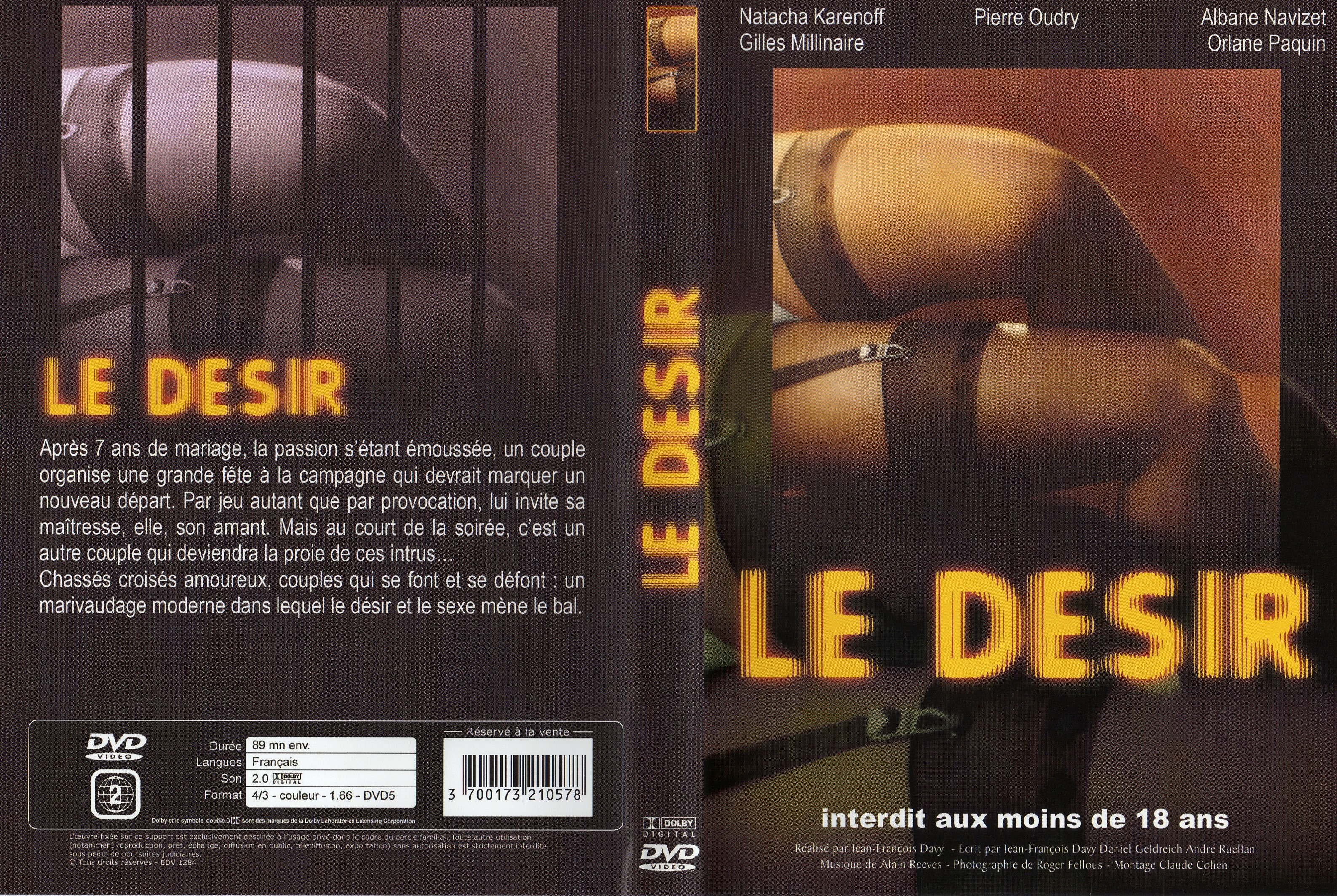 Jaquette DVD Le dsir