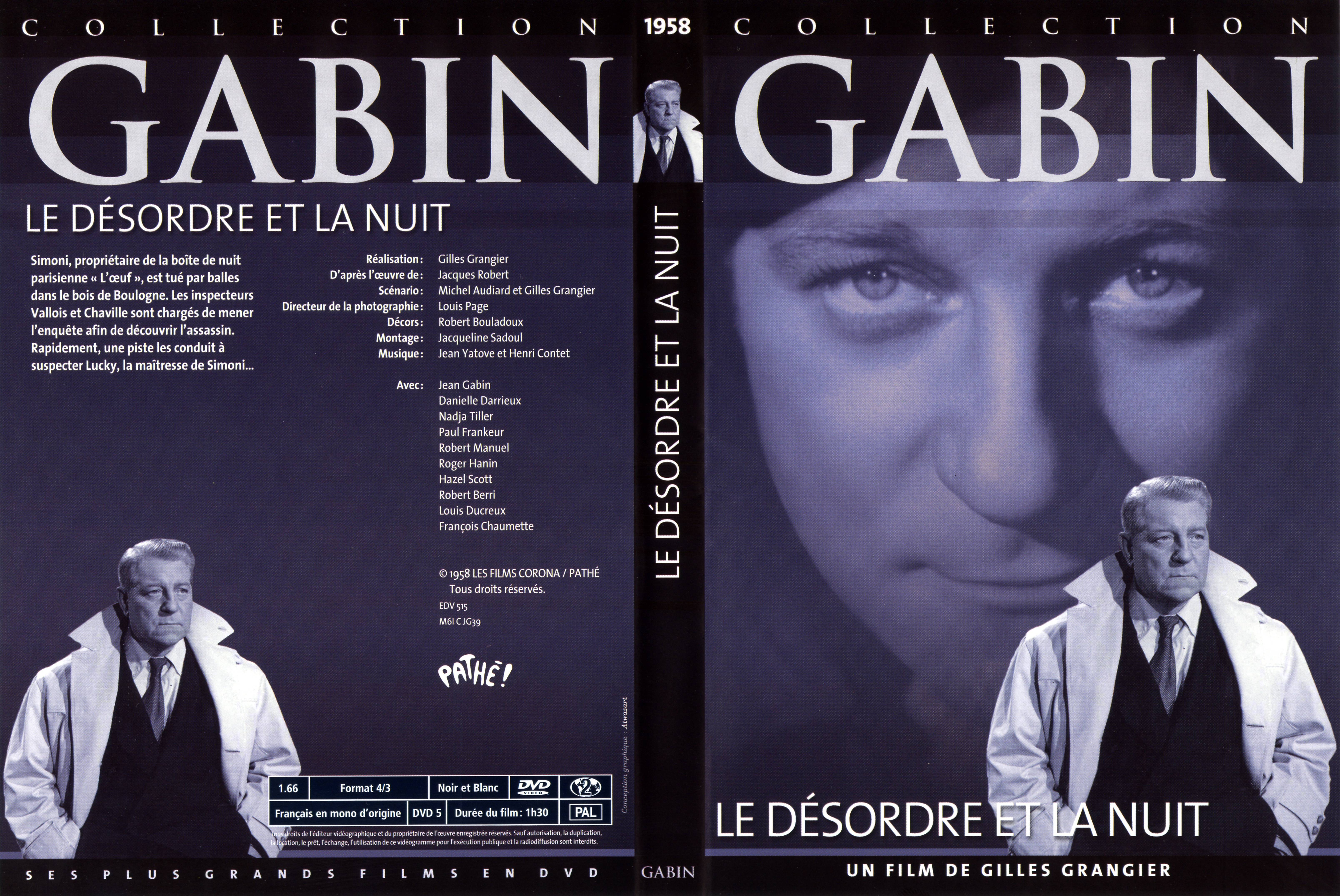 Jaquette DVD Le dsordre et la nuit