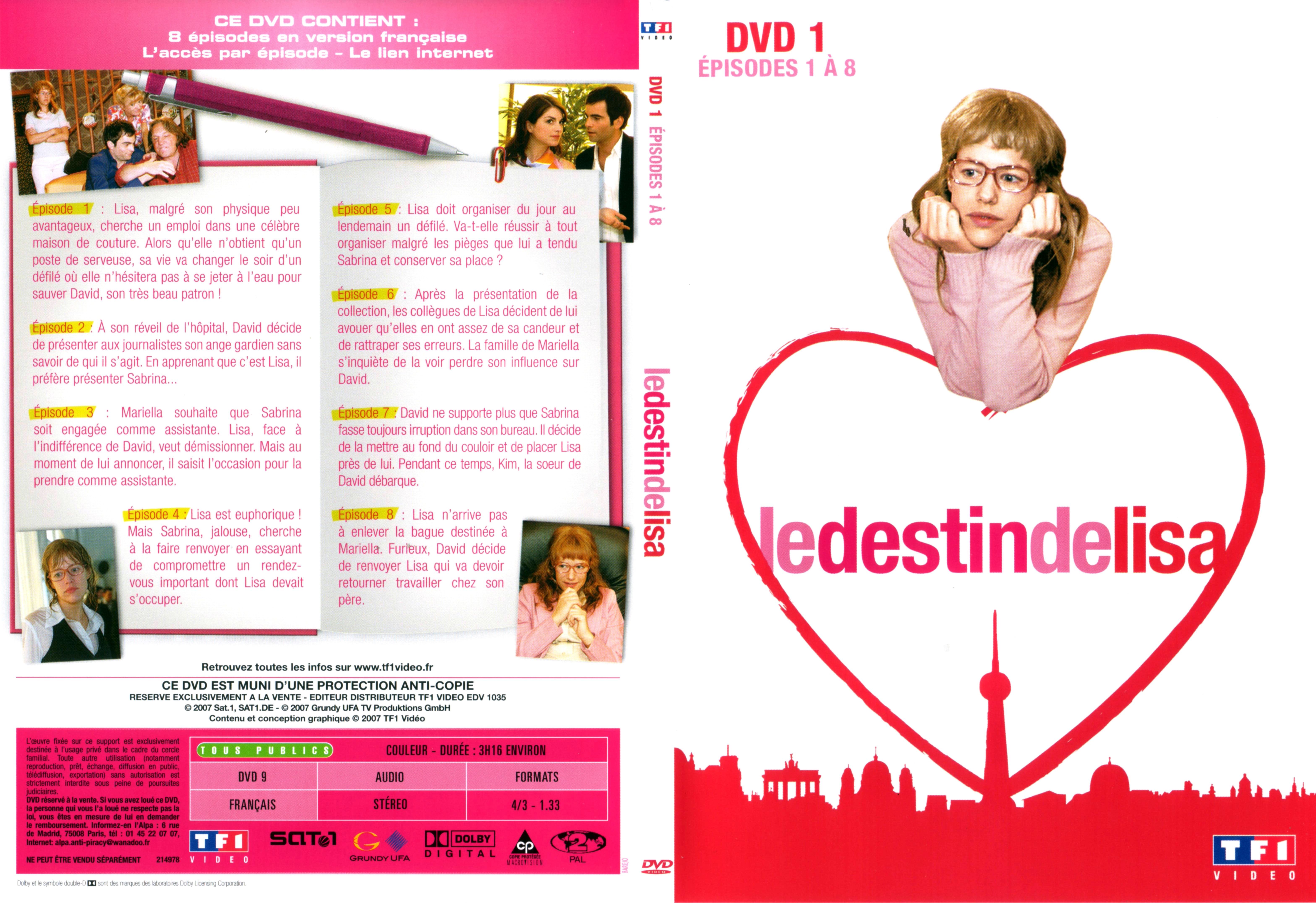 Jaquette DVD Le destin de Lisa COFFRET 1 DVD 1