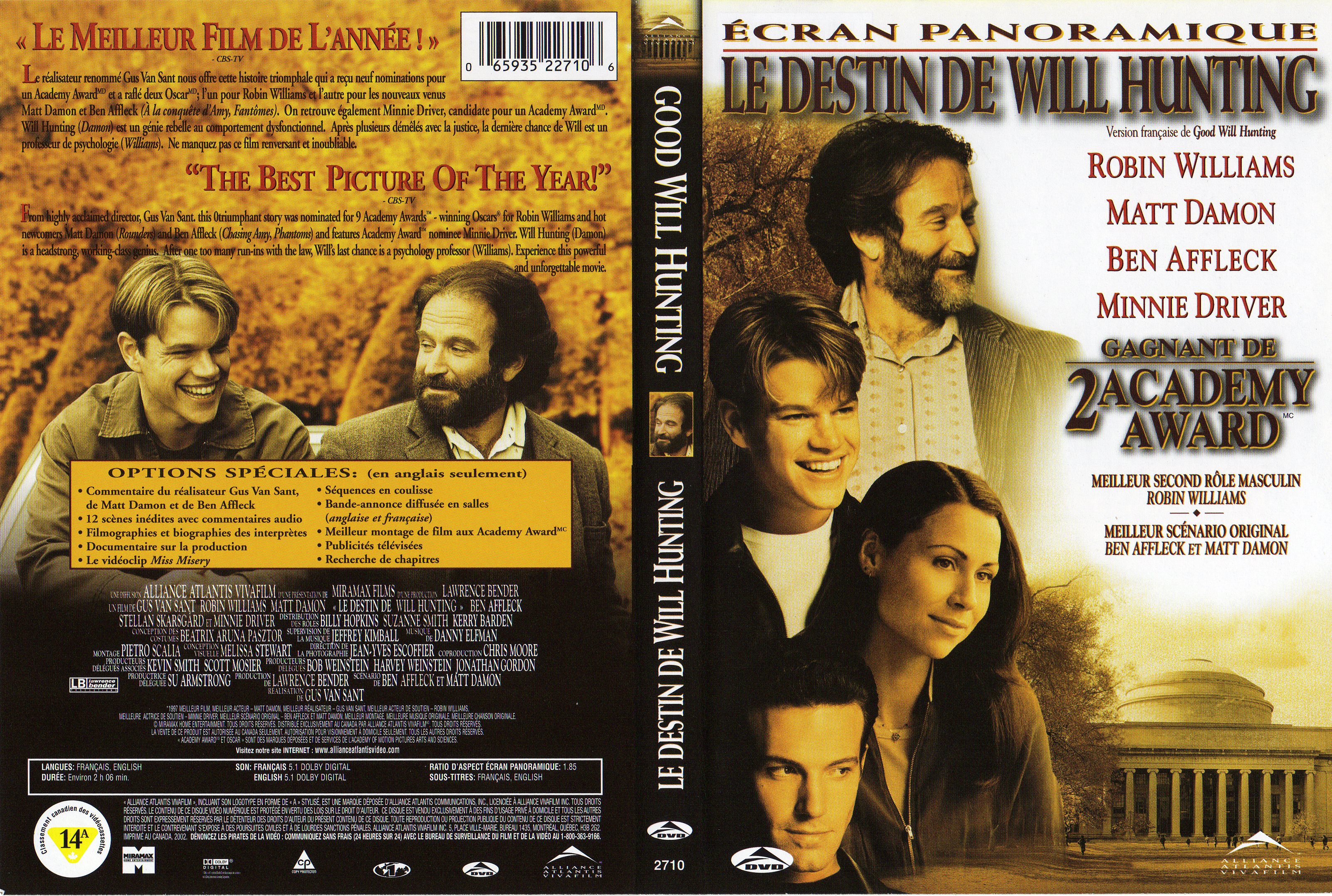 Jaquette DVD Le destin de Will Hunting