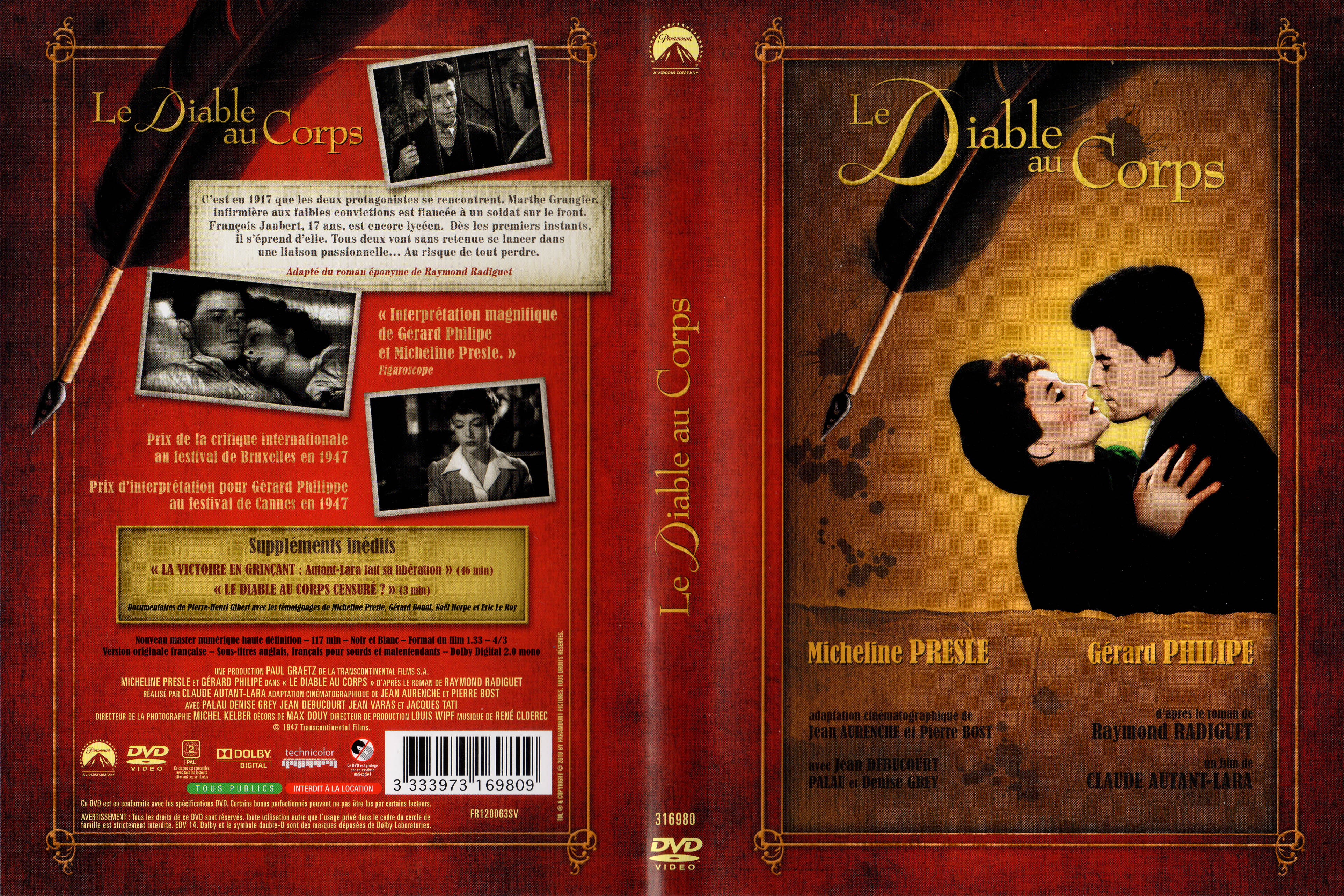 Jaquette DVD Le diable au corps