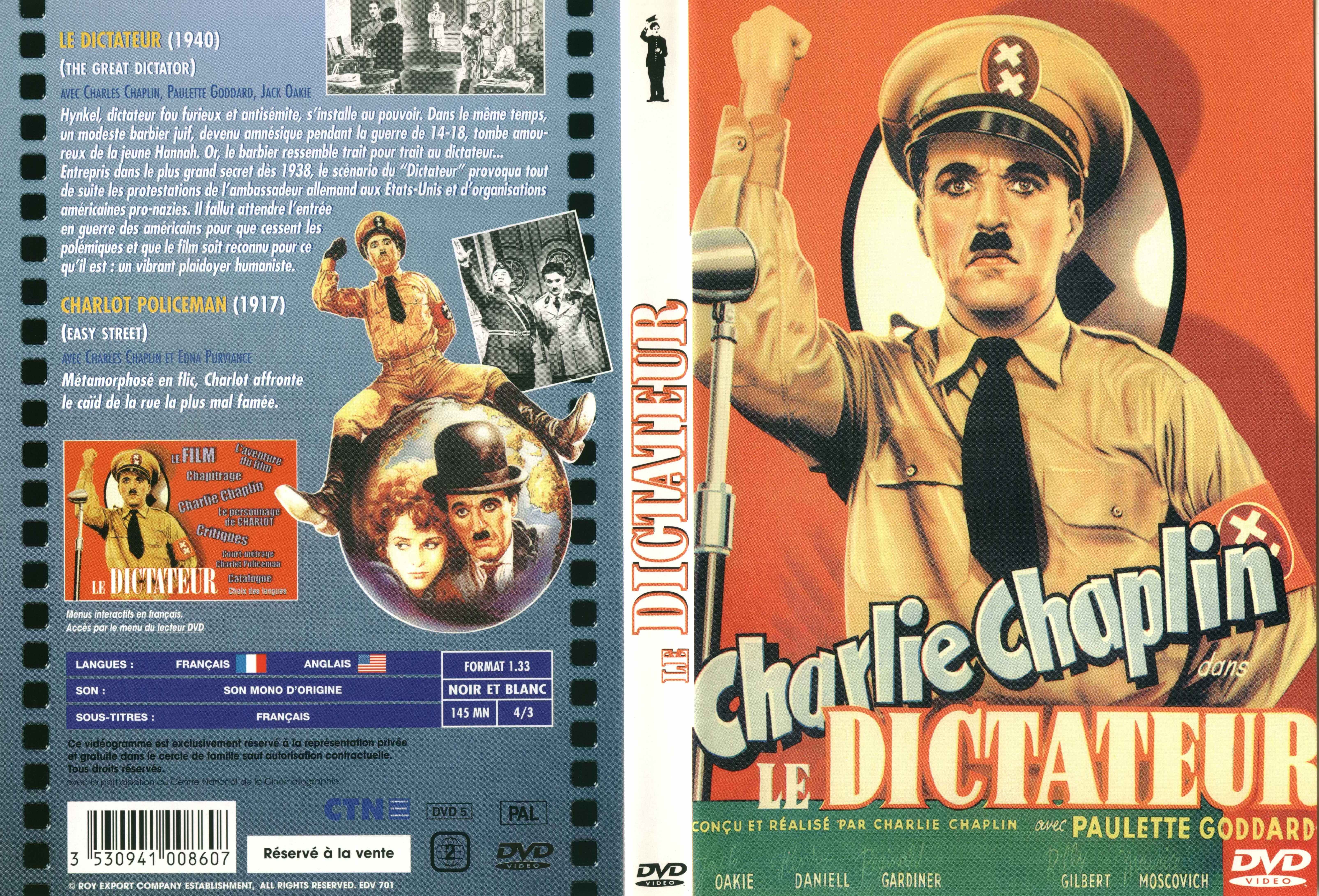 Jaquette DVD Le dictateur