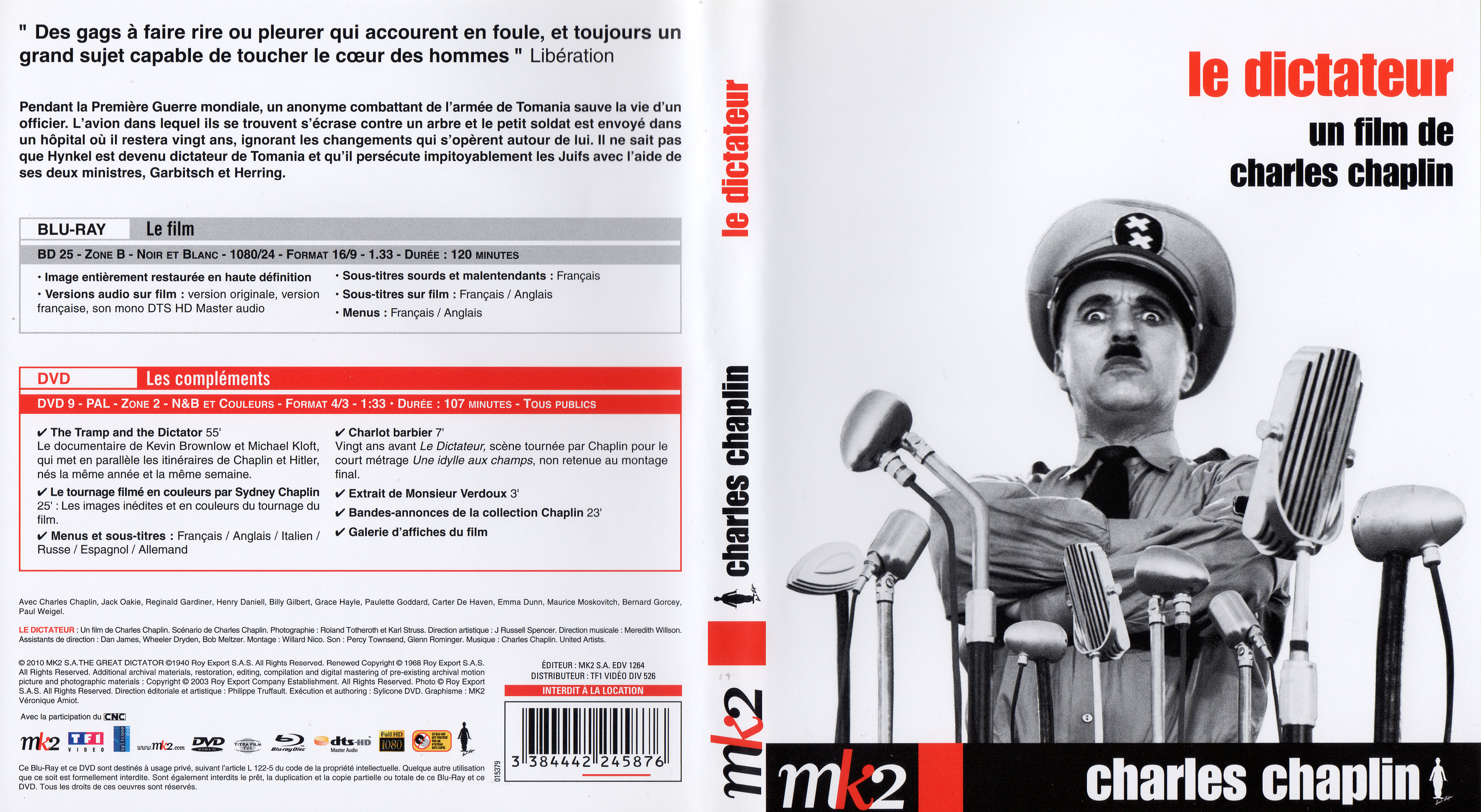 Jaquette DVD Le dictateur (BLU-RAY)
