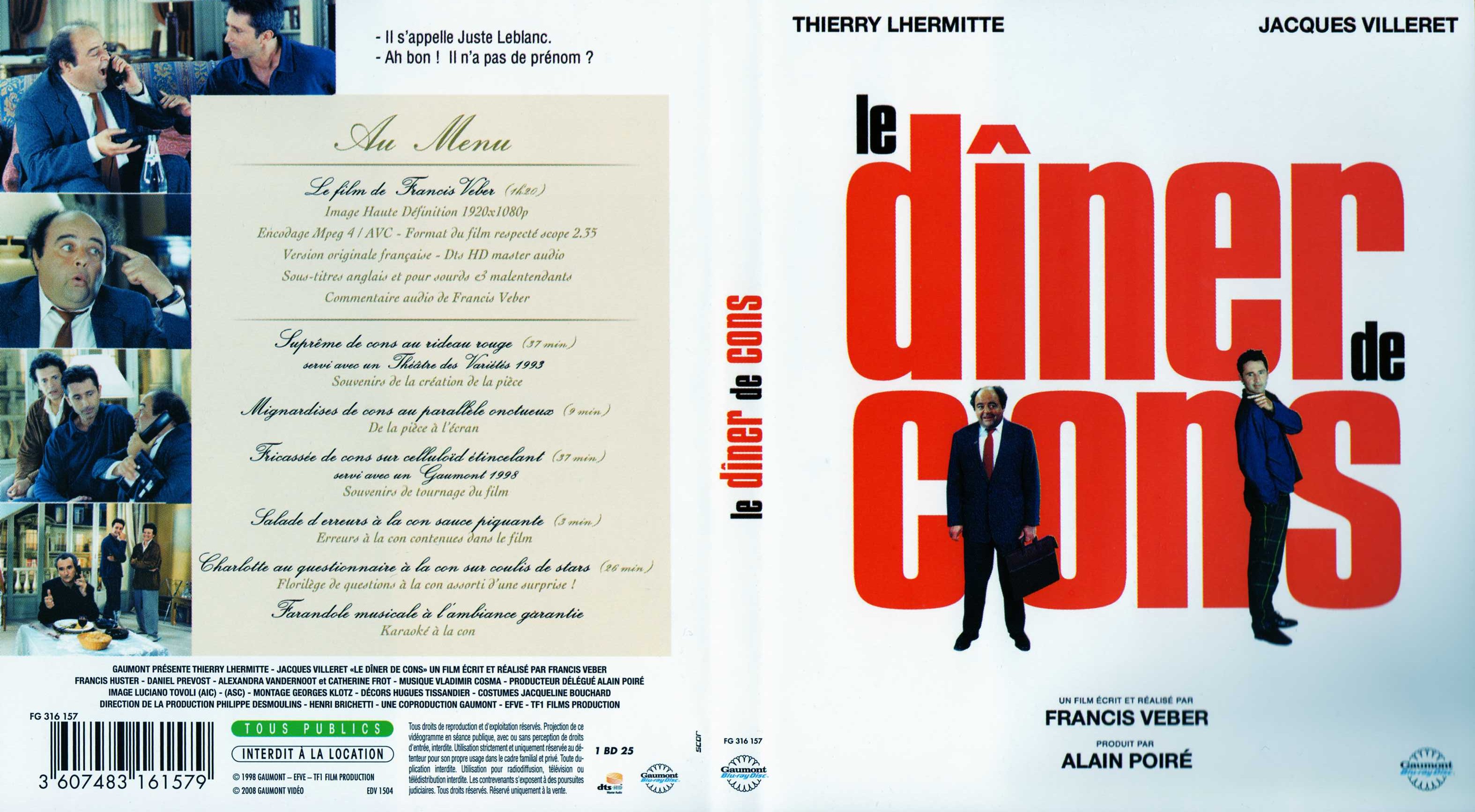 Jaquette DVD Le diner de cons (BLU-RAY)