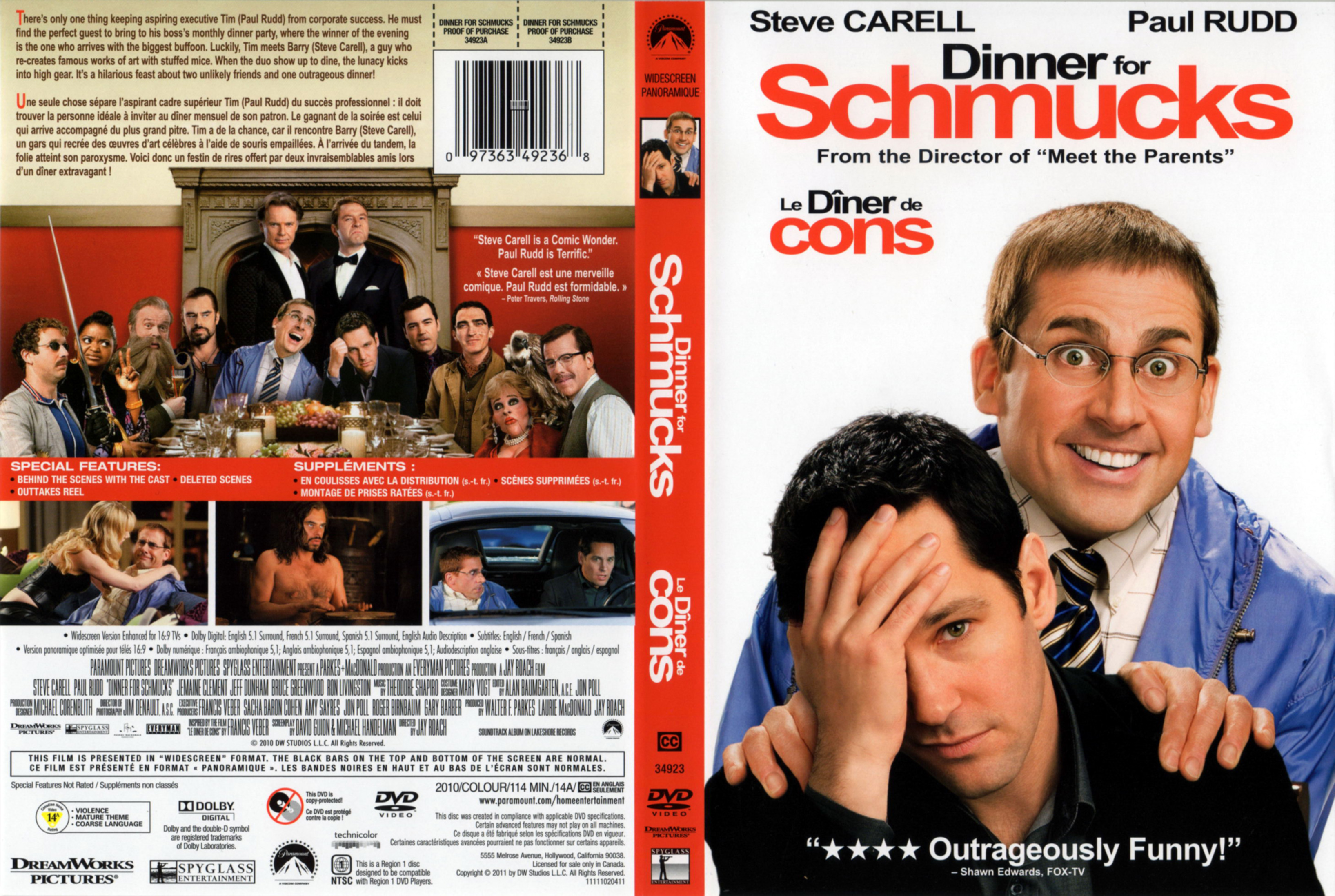 Jaquette DVD Le diner de cons - Dinner For Smucks (2010) (Canadienne)