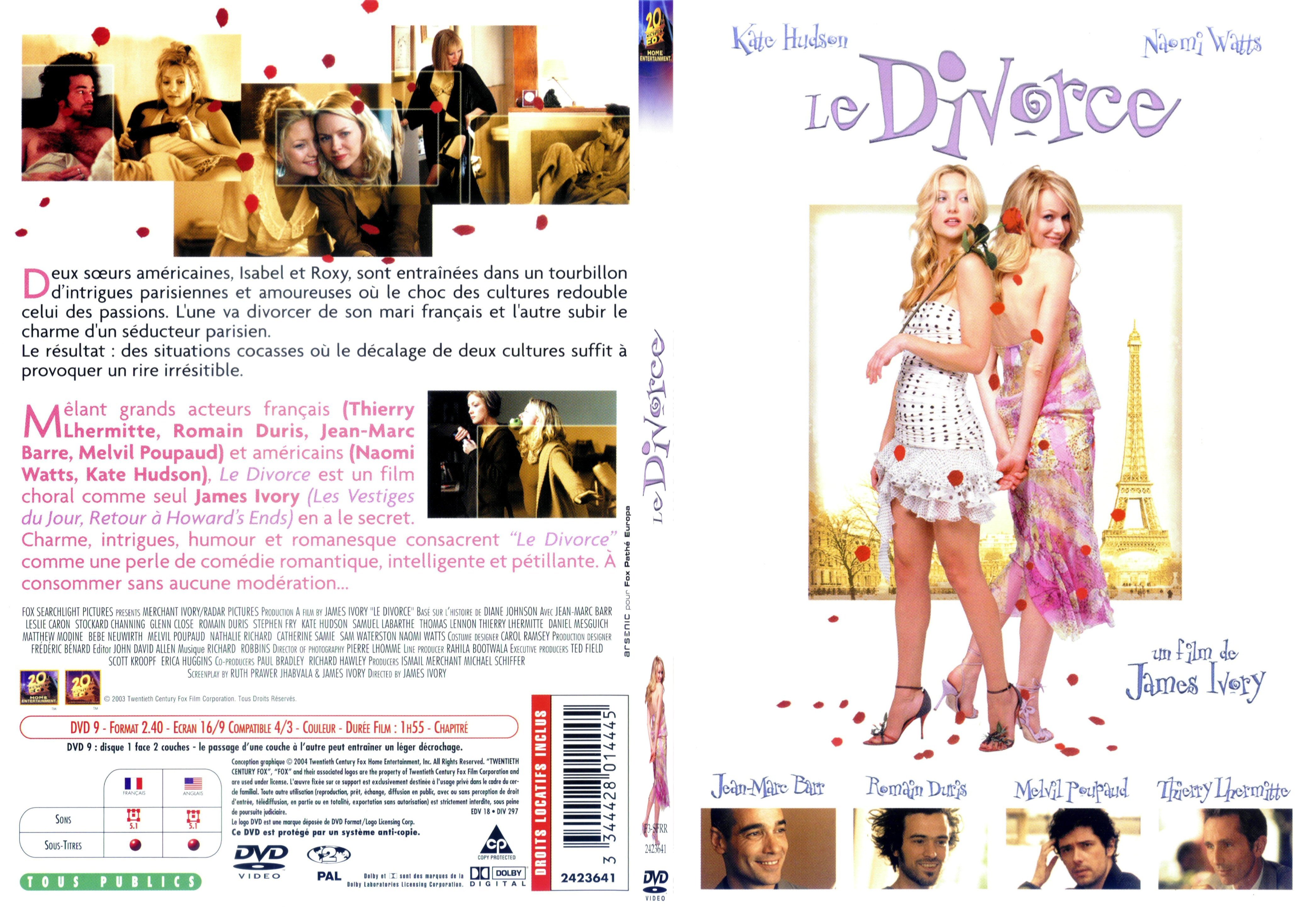 Jaquette DVD Le divorce - SLIM