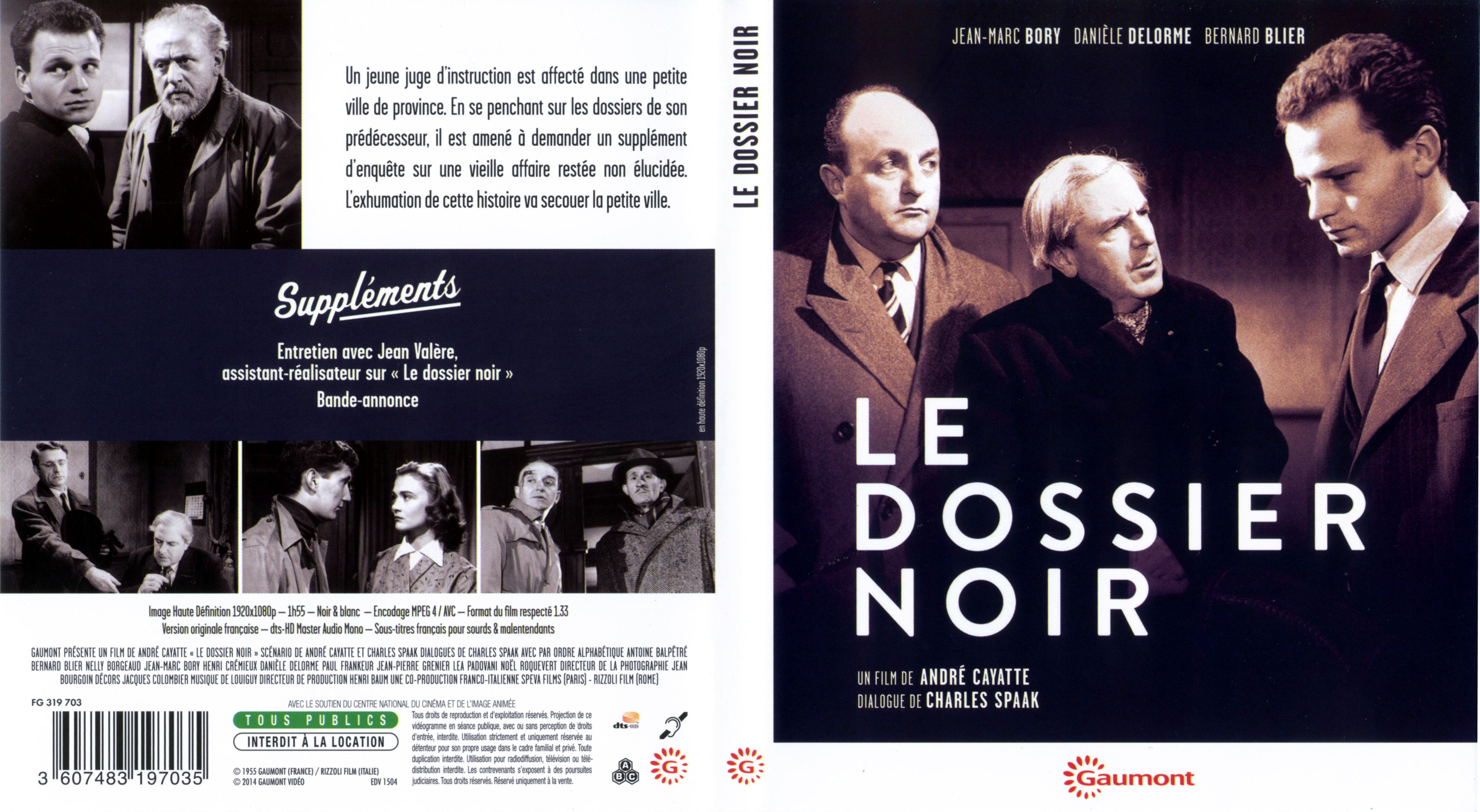 Jaquette DVD Le dossier noir (BLU-RAY)