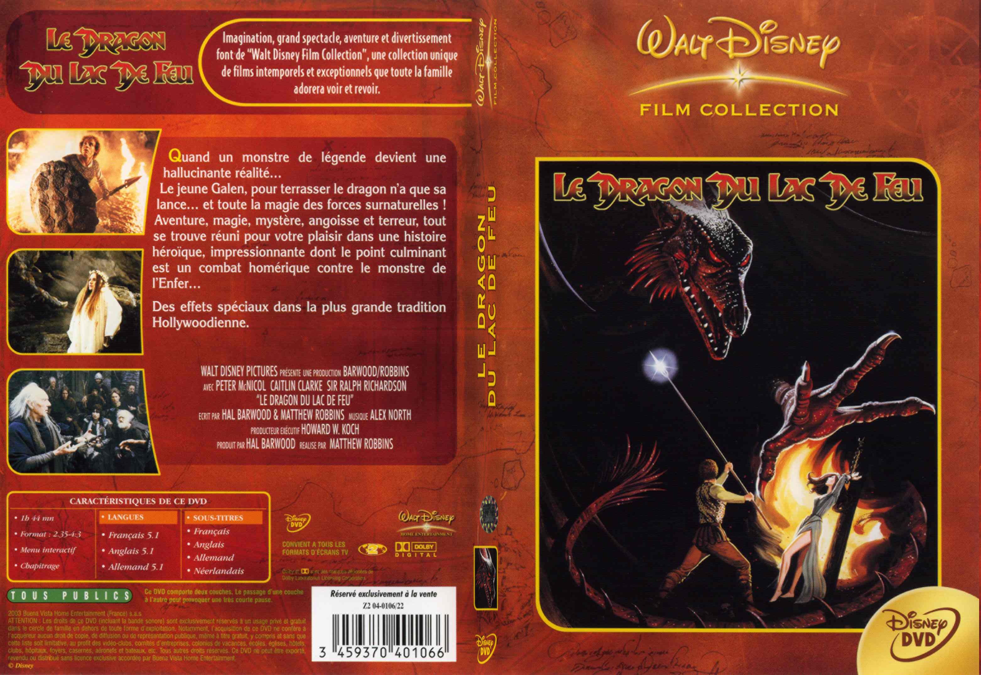 Jaquette DVD Le dragon du lac de feu - SLIM