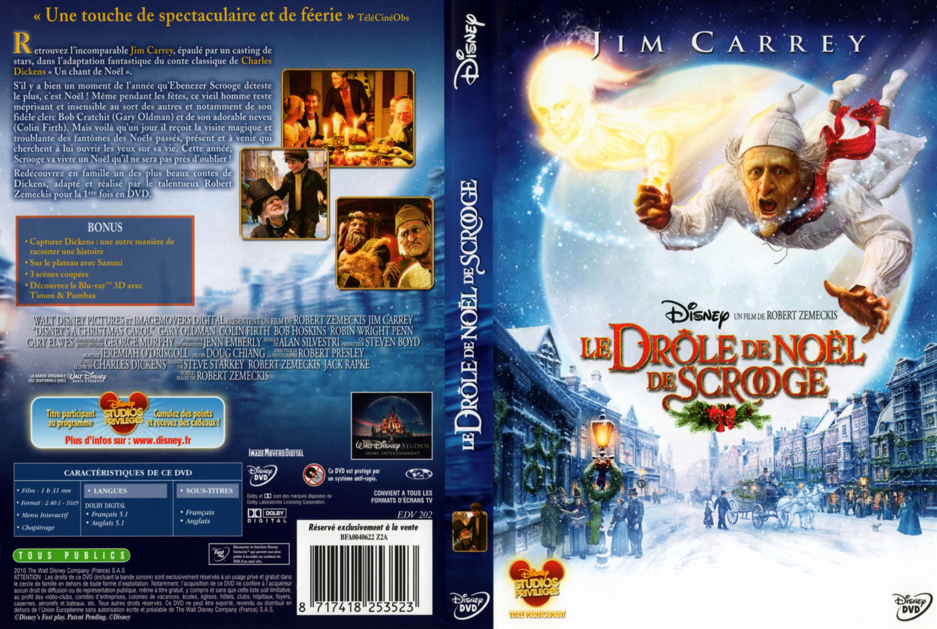 Jaquette DVD Le drole de Noel de Scrooge