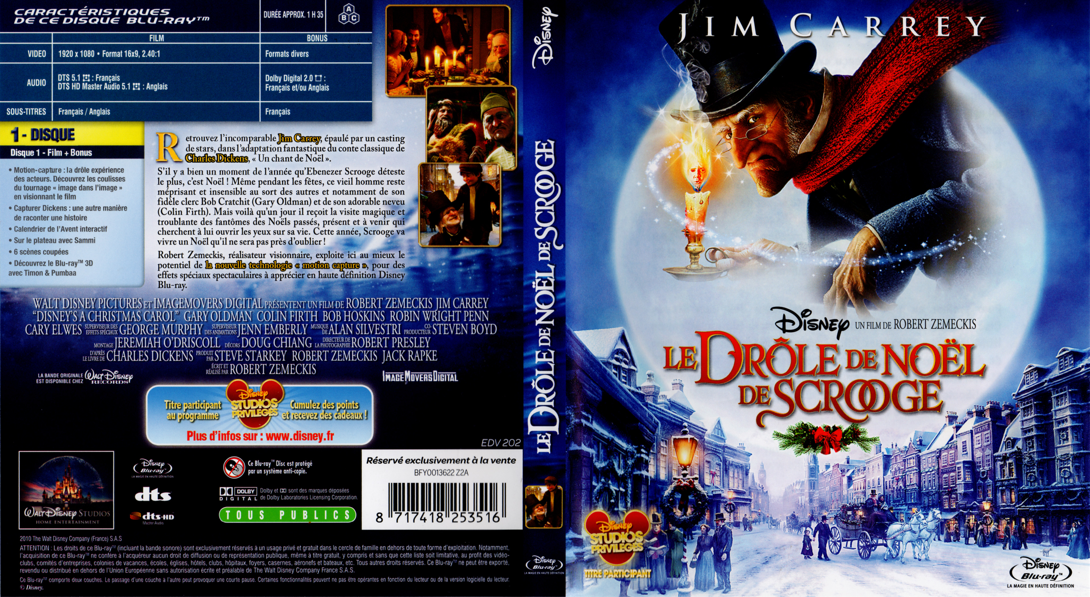 Jaquette DVD Le drole de Noel de Scrooge (BLU-RAY) v2
