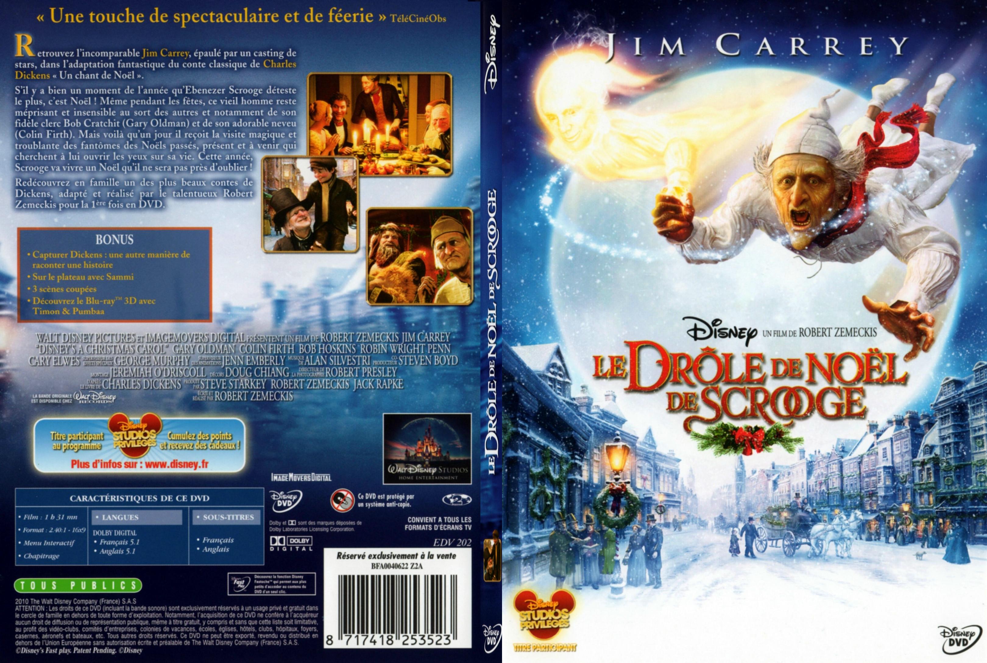 Jaquette DVD Le drole de Noel de Scrooge - SLIM