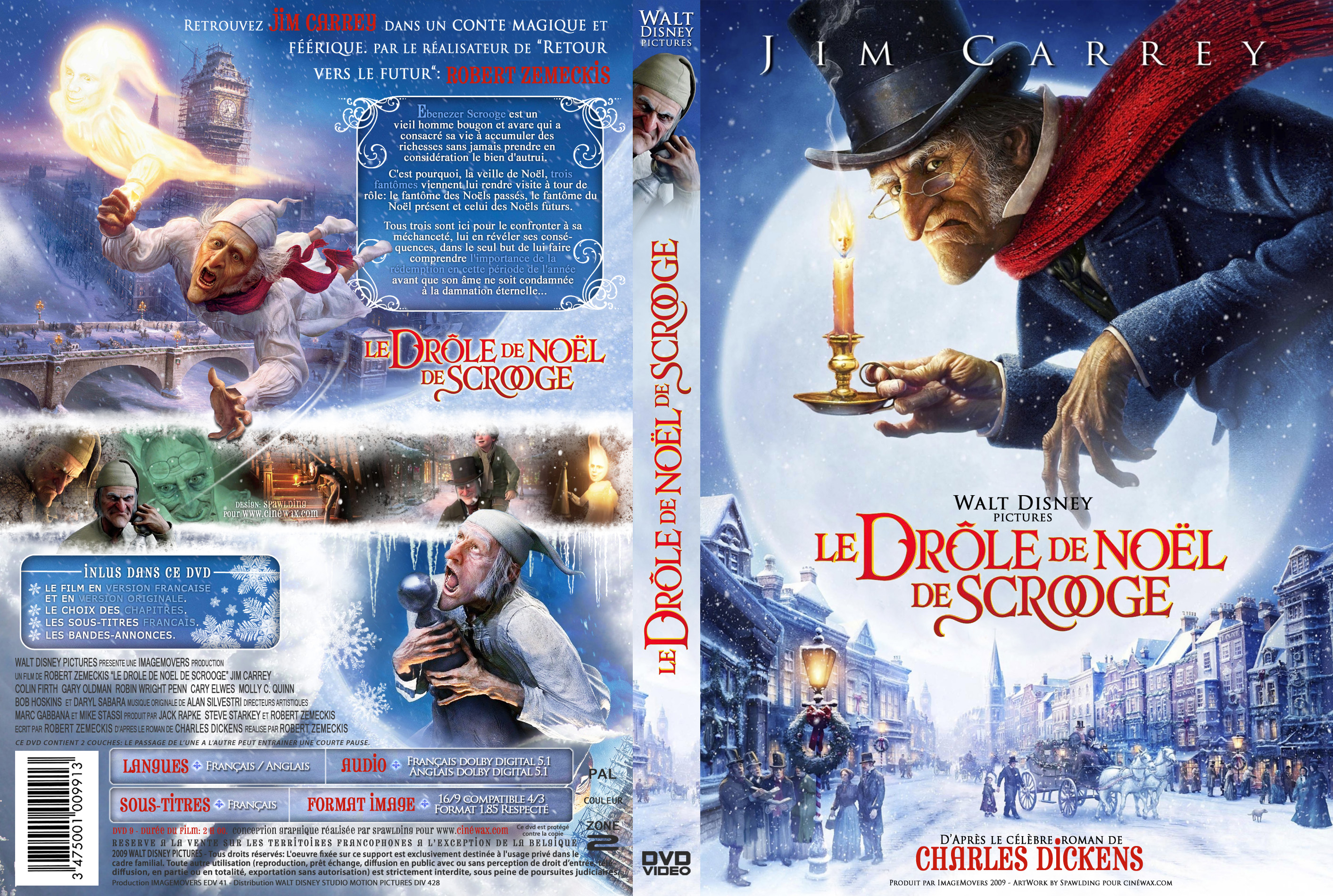 Jaquette DVD Le drÃ´le de Noel de Scrooge custom