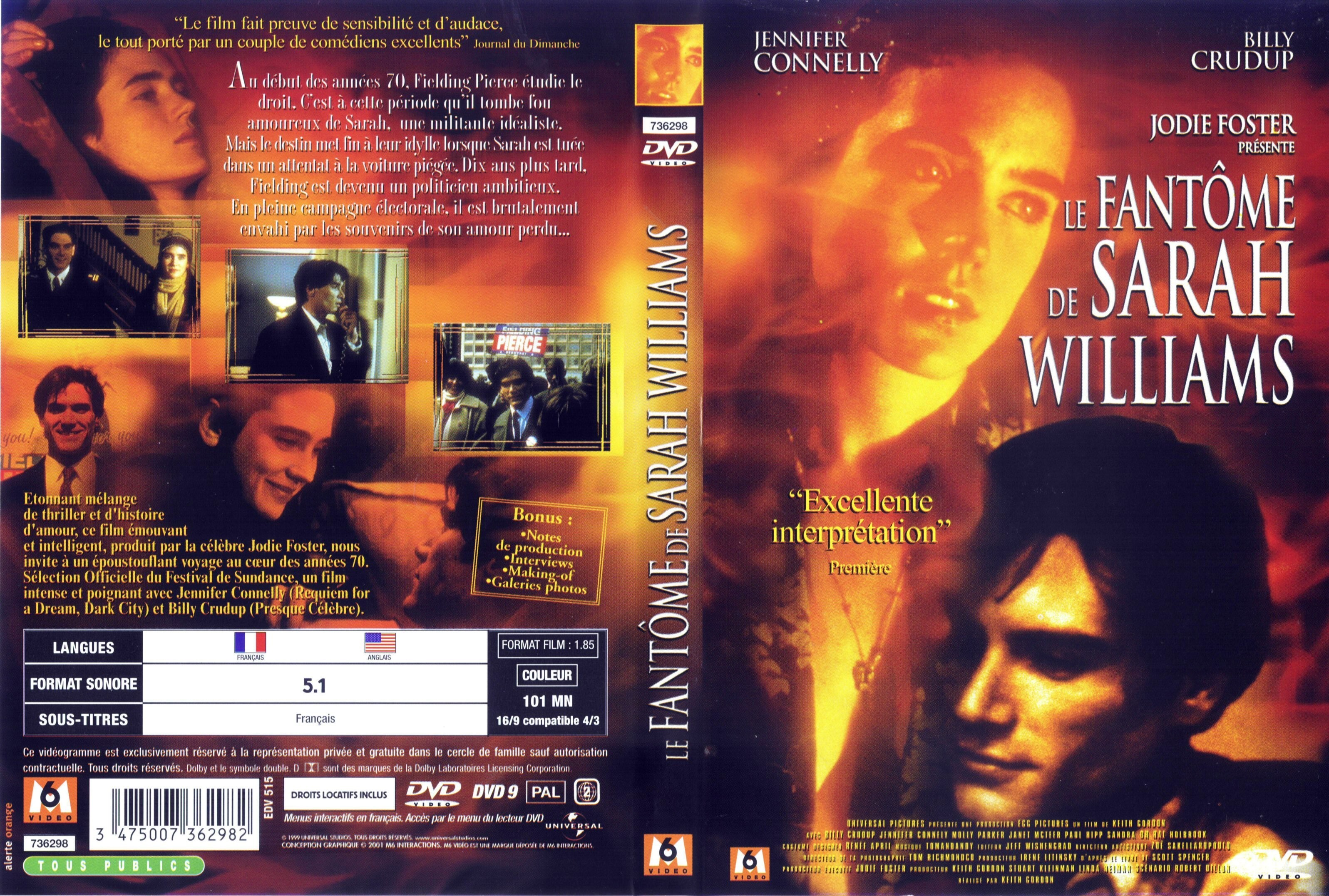 Jaquette DVD Le fantome de Sarah Williams