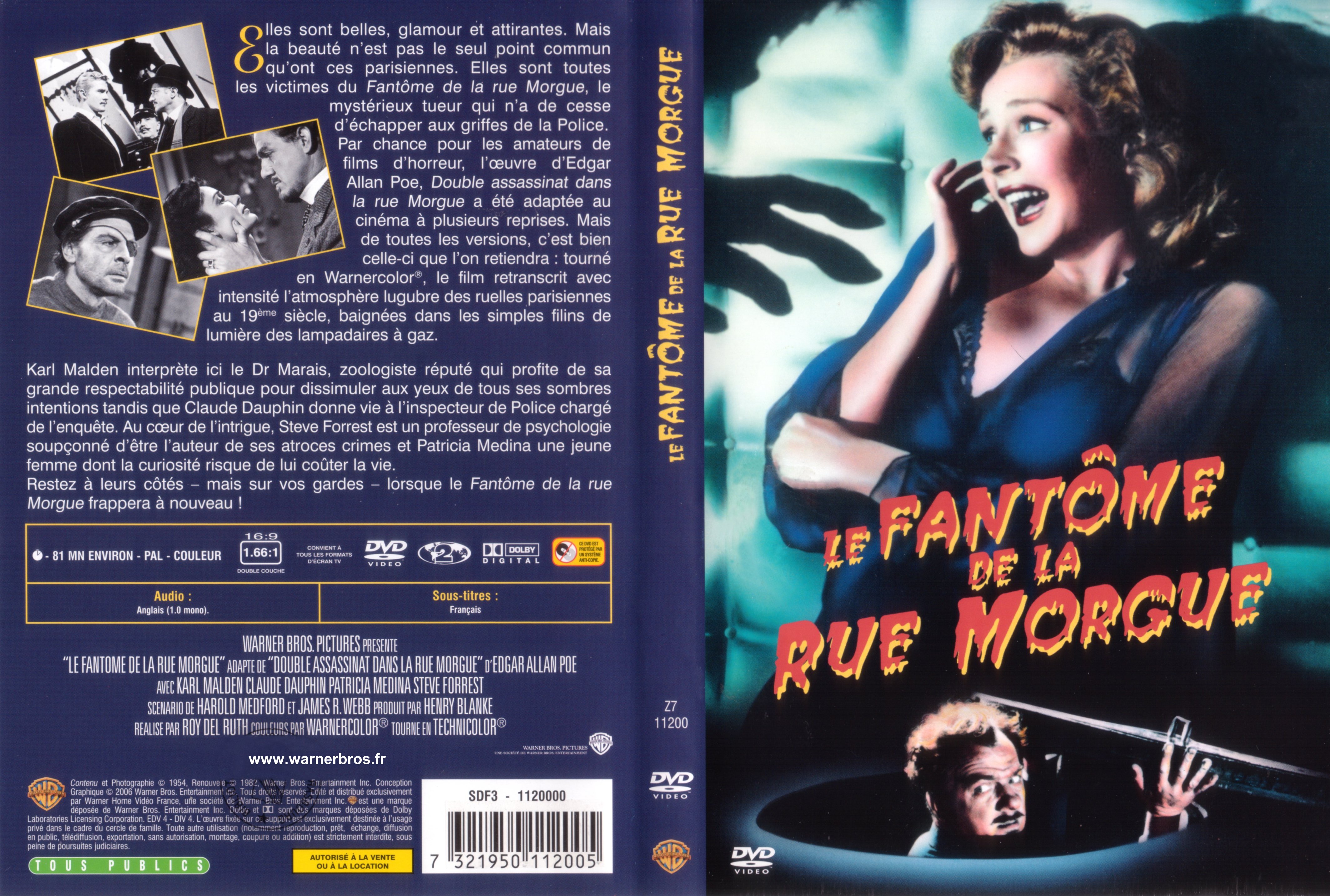 Jaquette DVD Le fantome de la rue Morgue