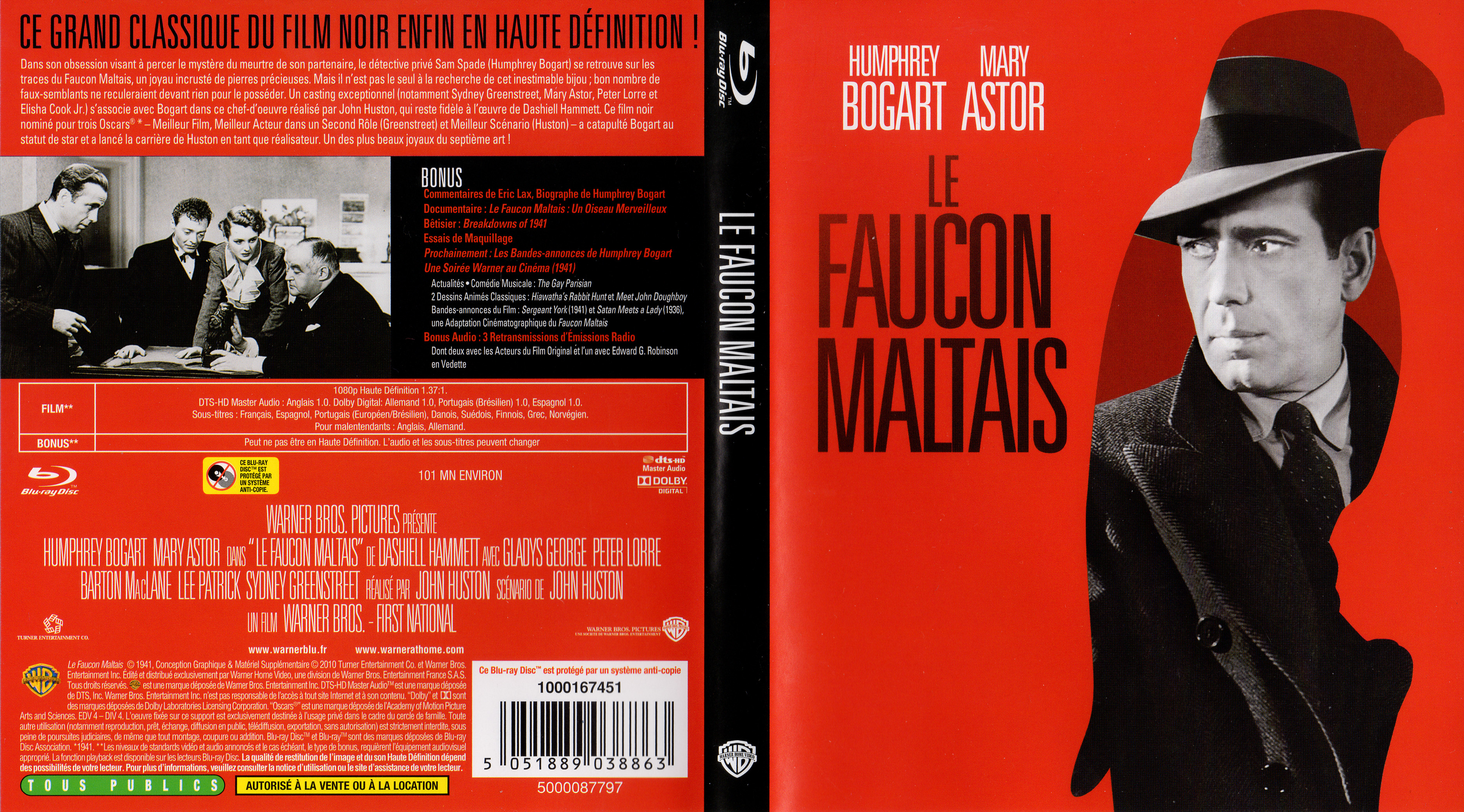 Jaquette DVD Le faucon maltais (BLU-RAY)