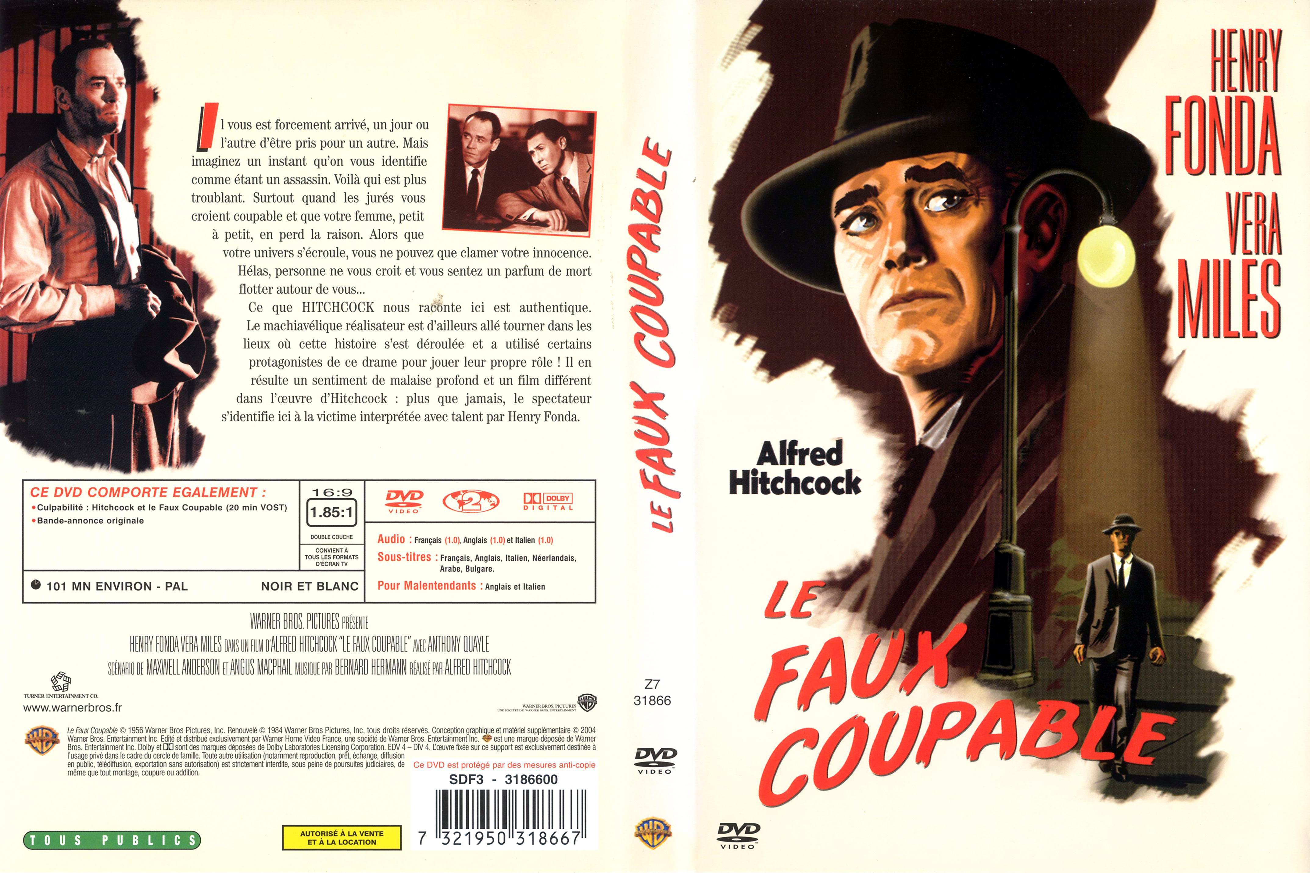 Jaquette DVD Le faux coupable