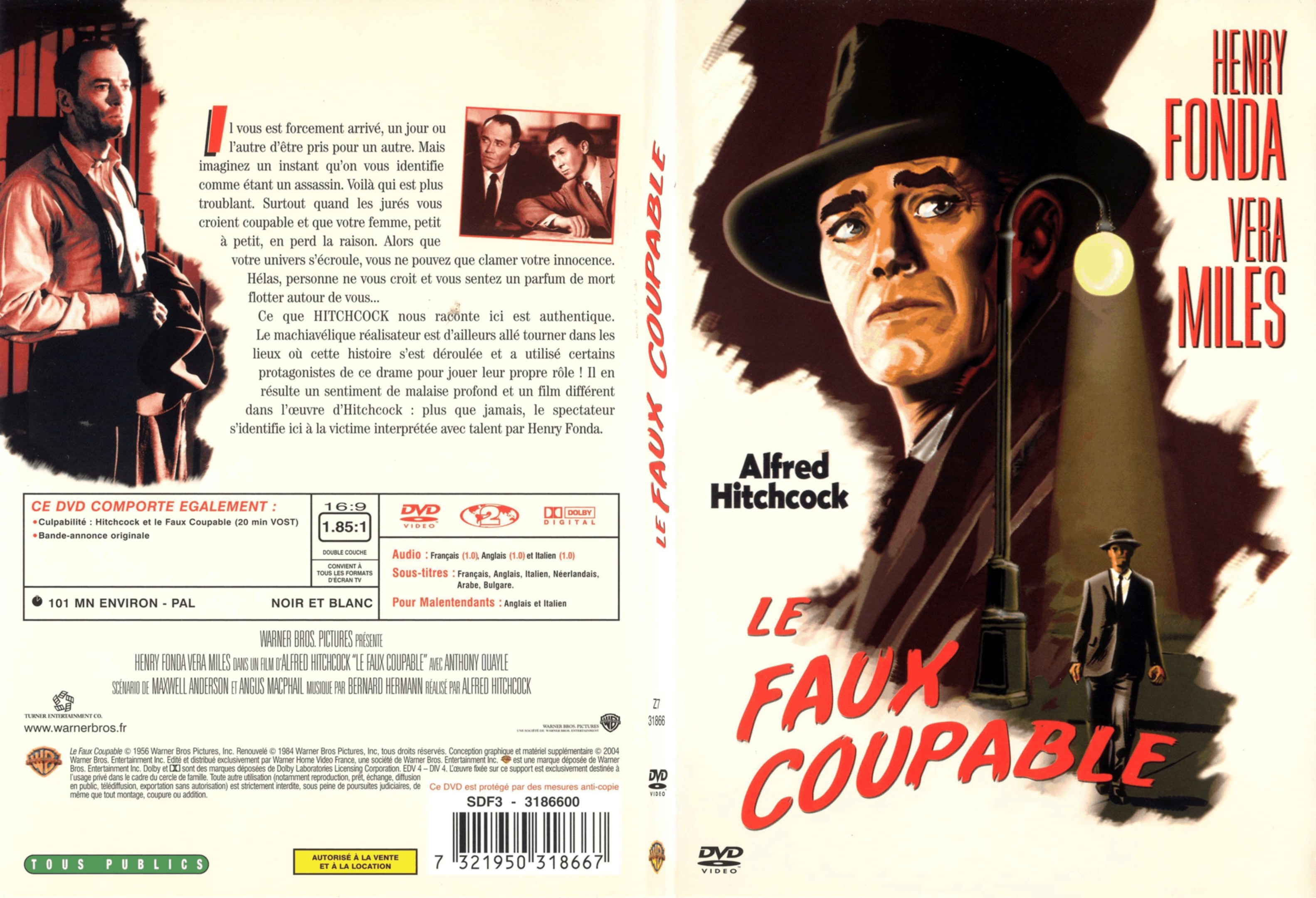 Jaquette DVD Le faux coupable - SLIM
