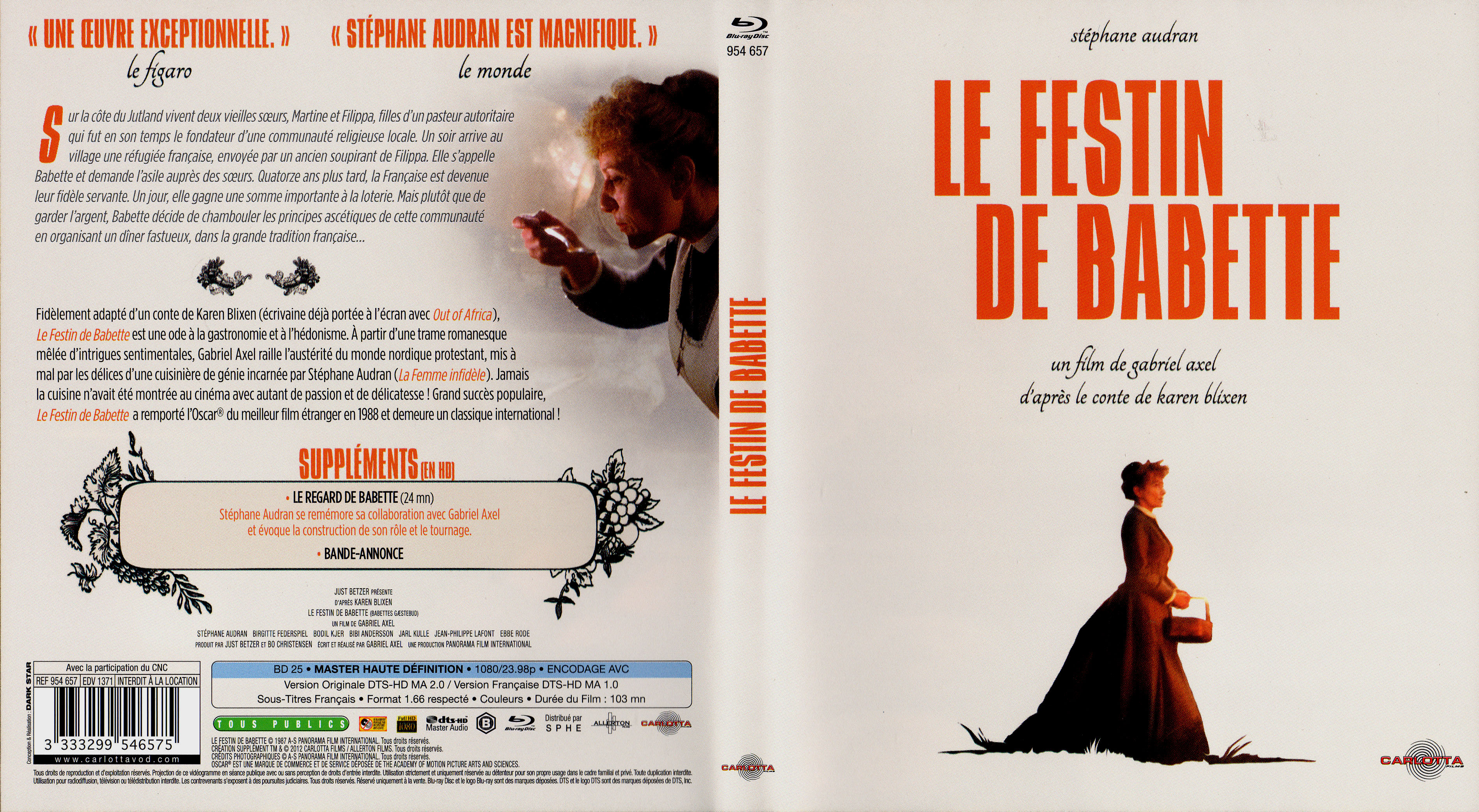 Jaquette DVD Le festin de Babette (BLU-RAY)