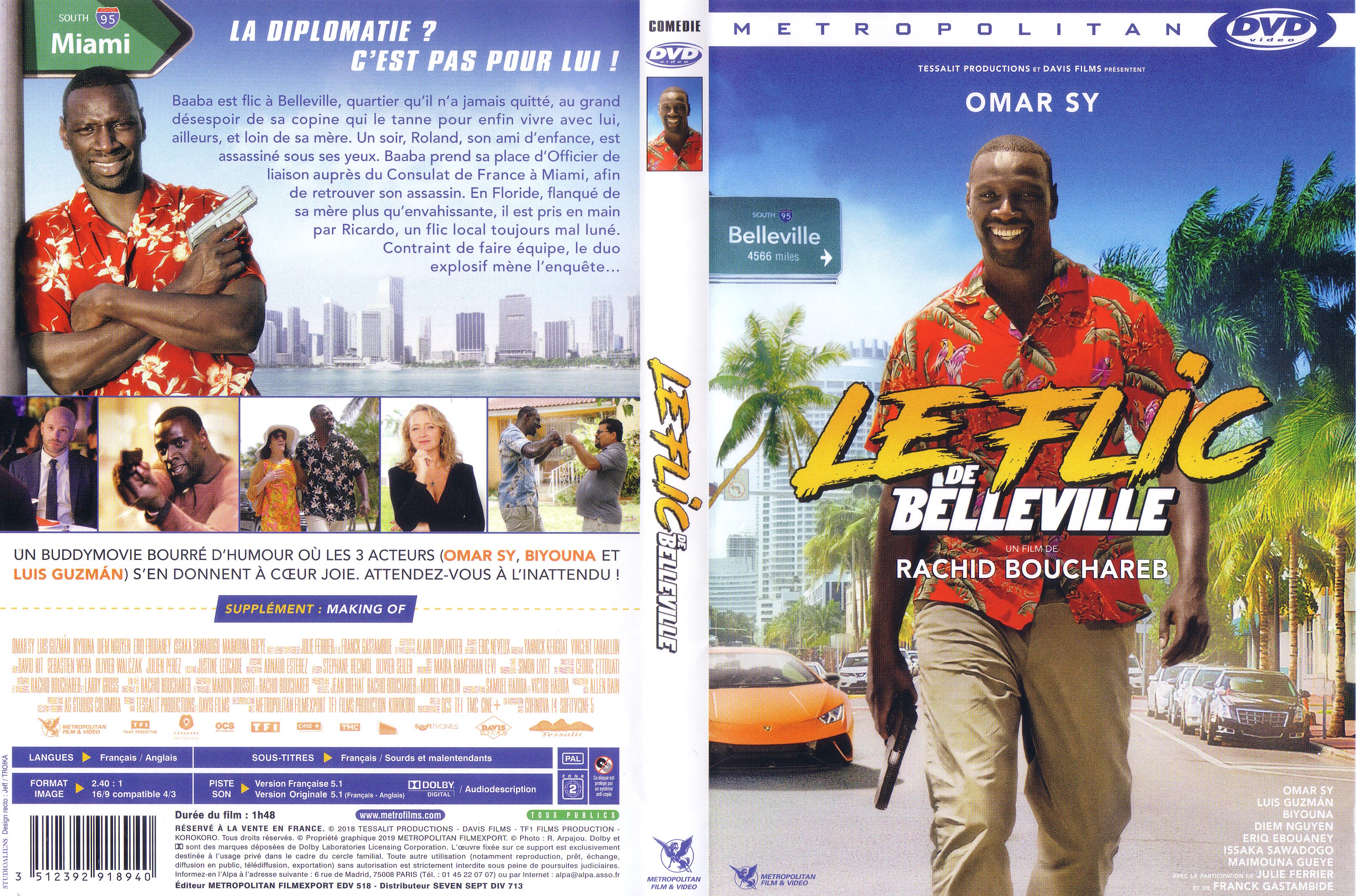 Jaquette DVD Le flic de Belleville
