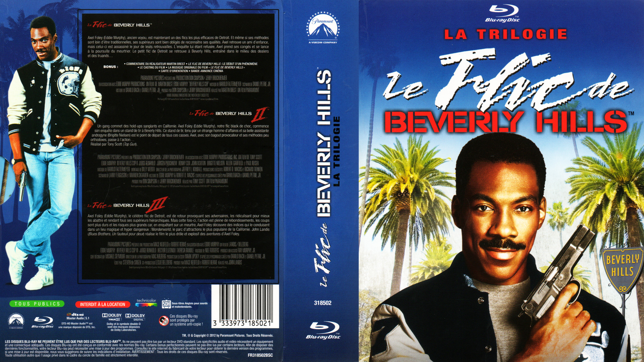 Jaquette DVD Le flic de Beverly Hills Trilogie (BLU-RAY)