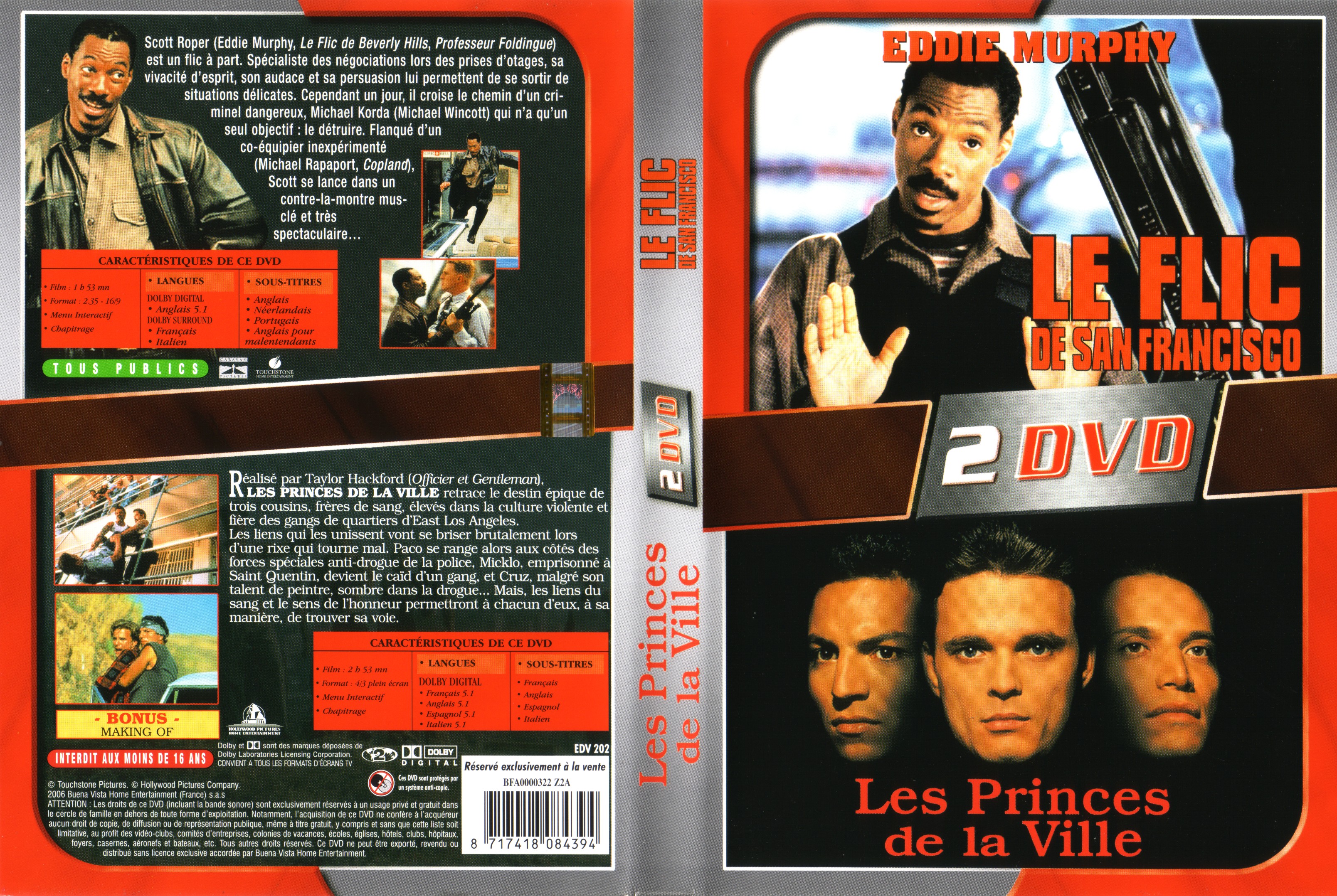 Jaquette DVD Le flic de San Francisco + Les princes de la ville