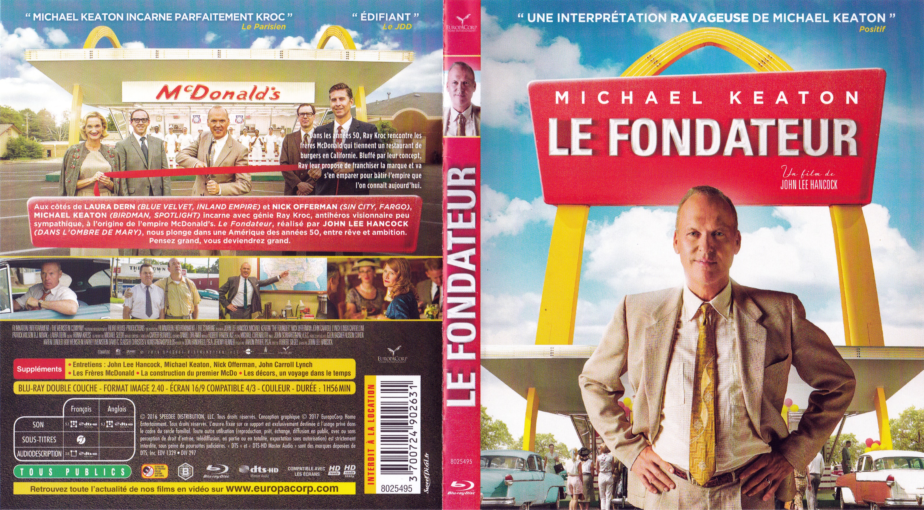 Jaquette DVD Le fondateur (BLU-RAY)