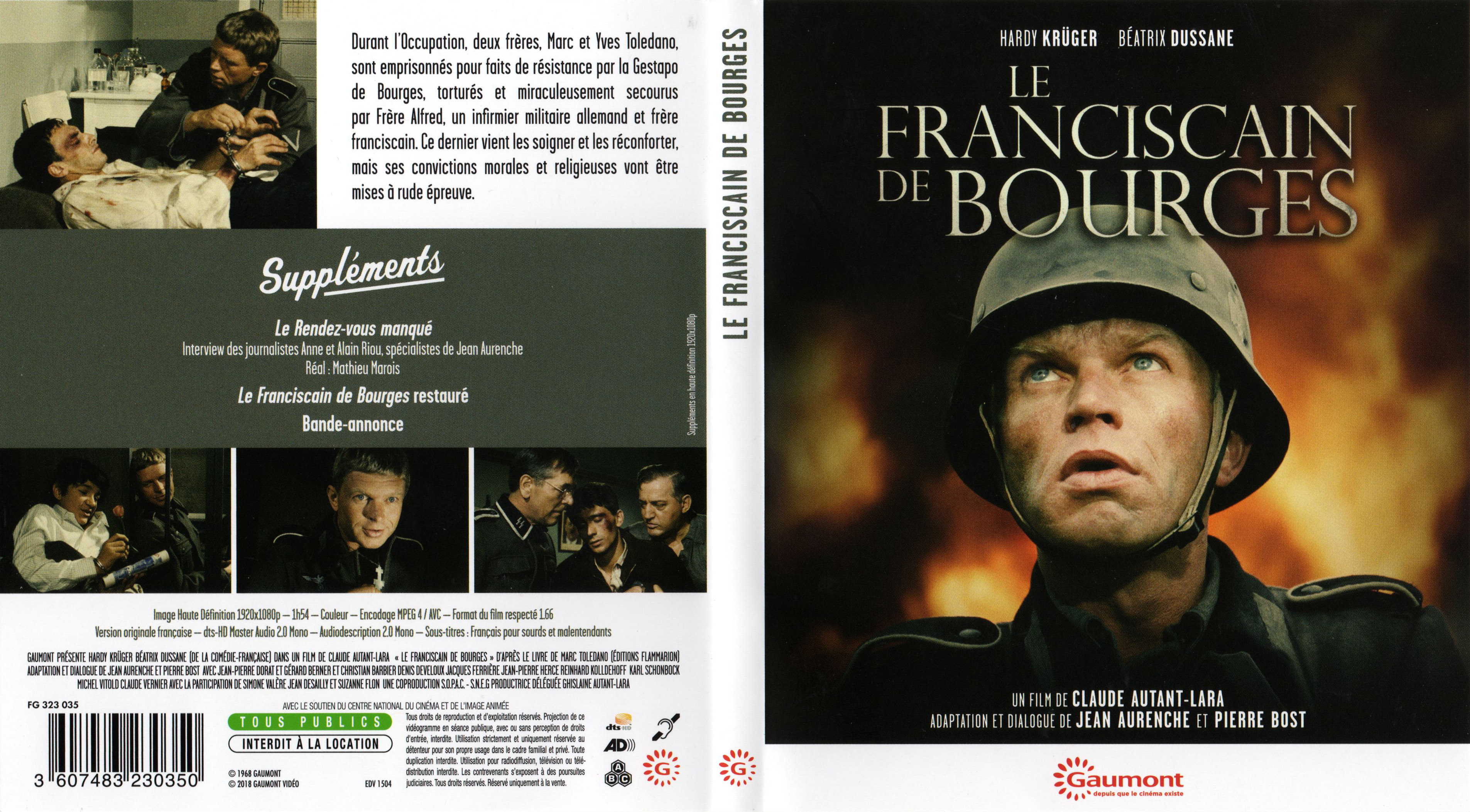 Jaquette DVD Le franciscain de Bourges (BLU-RAY)