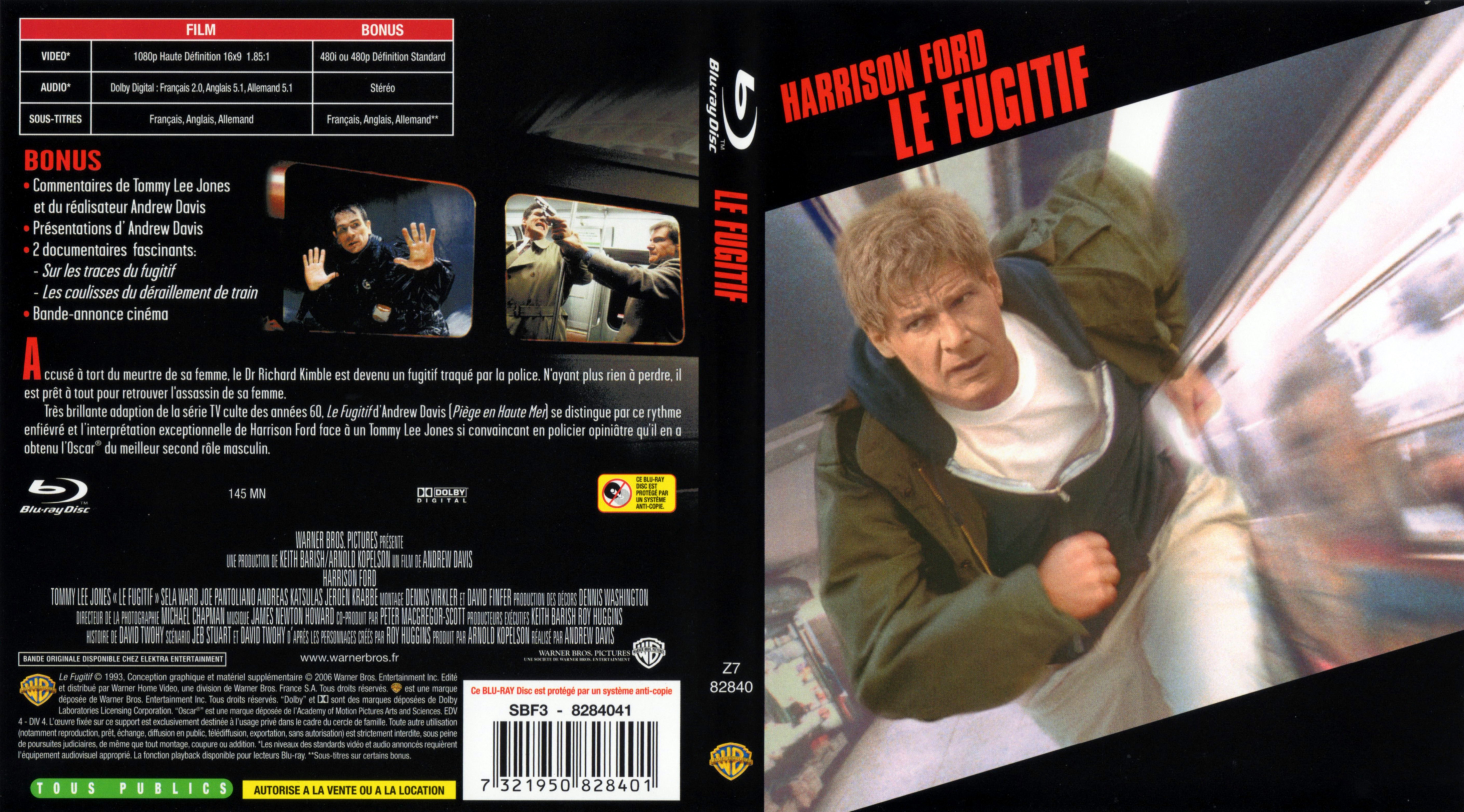 Jaquette DVD Le fugitif (BLU-RAY)