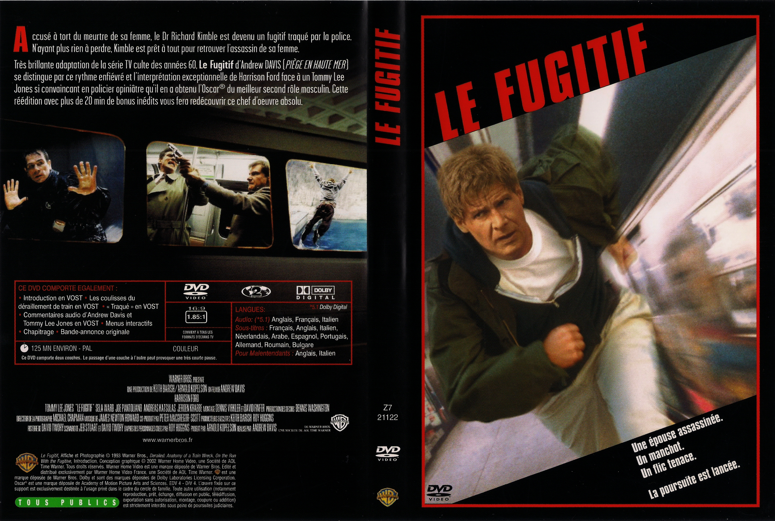 Jaquette DVD Le fugitif v3