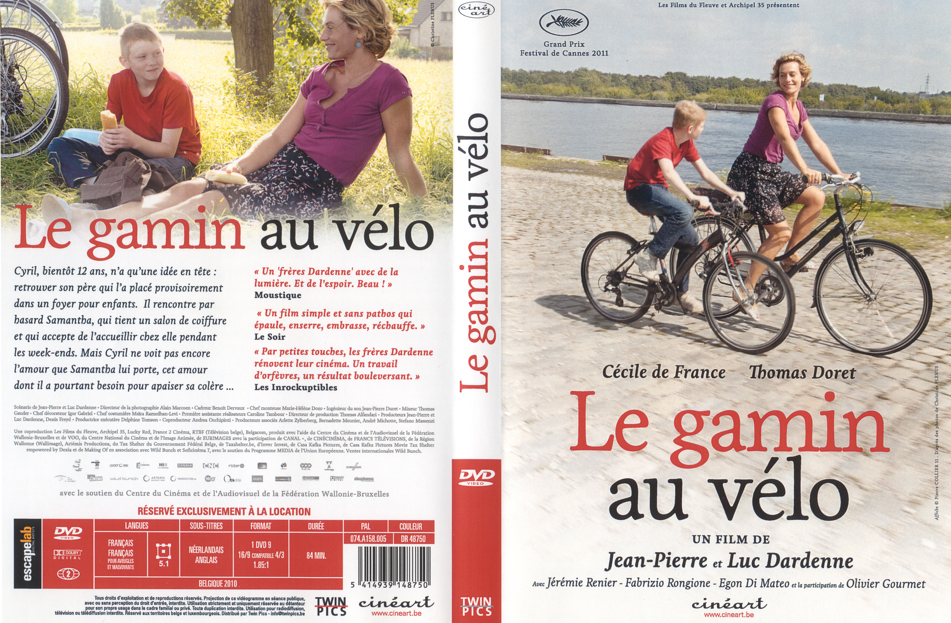 Jaquette DVD Le gamin au vlo