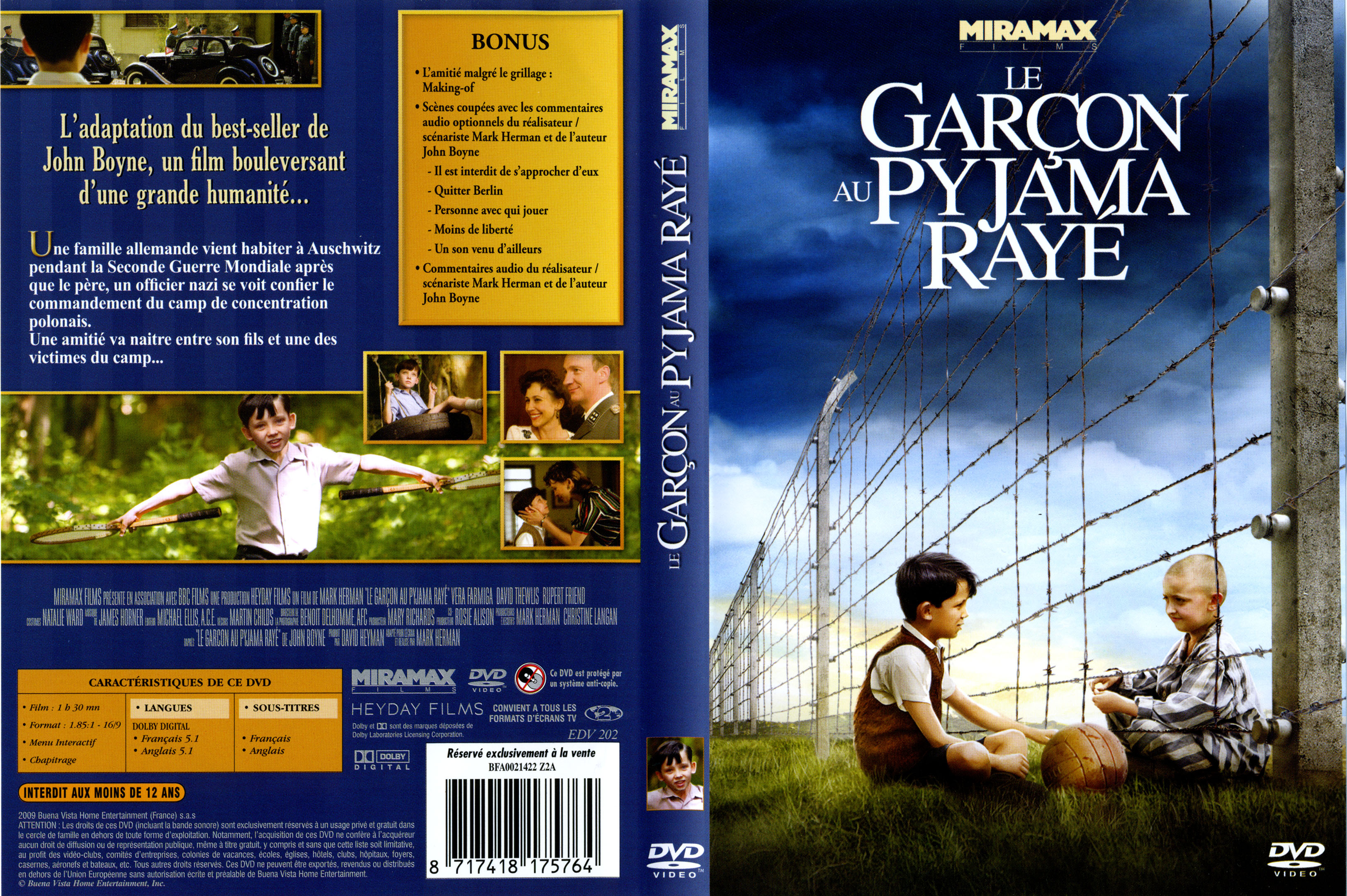 Jaquette DVD Le garcon au pyjama ray