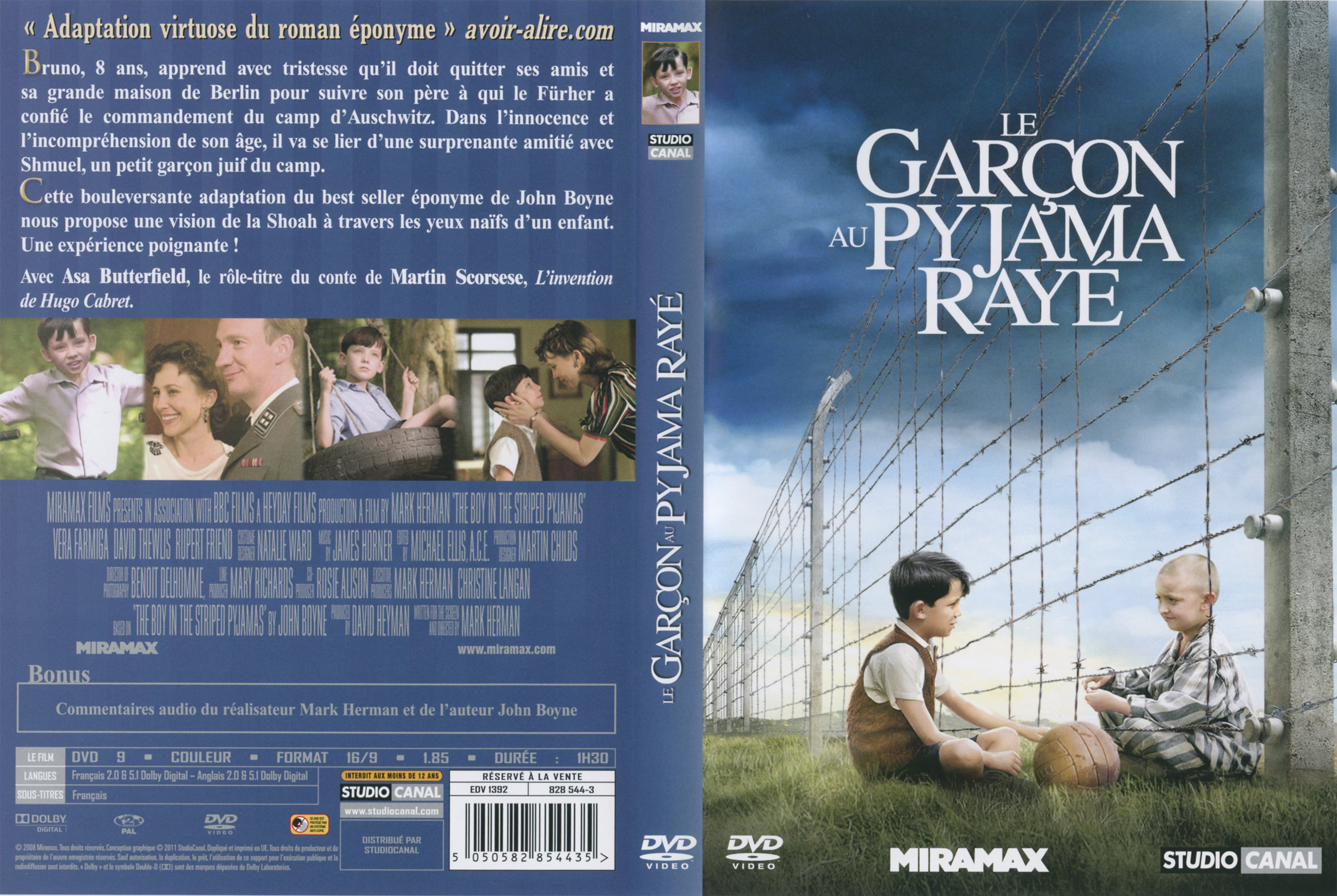 Jaquette DVD Le garcon au pyjama ray v2