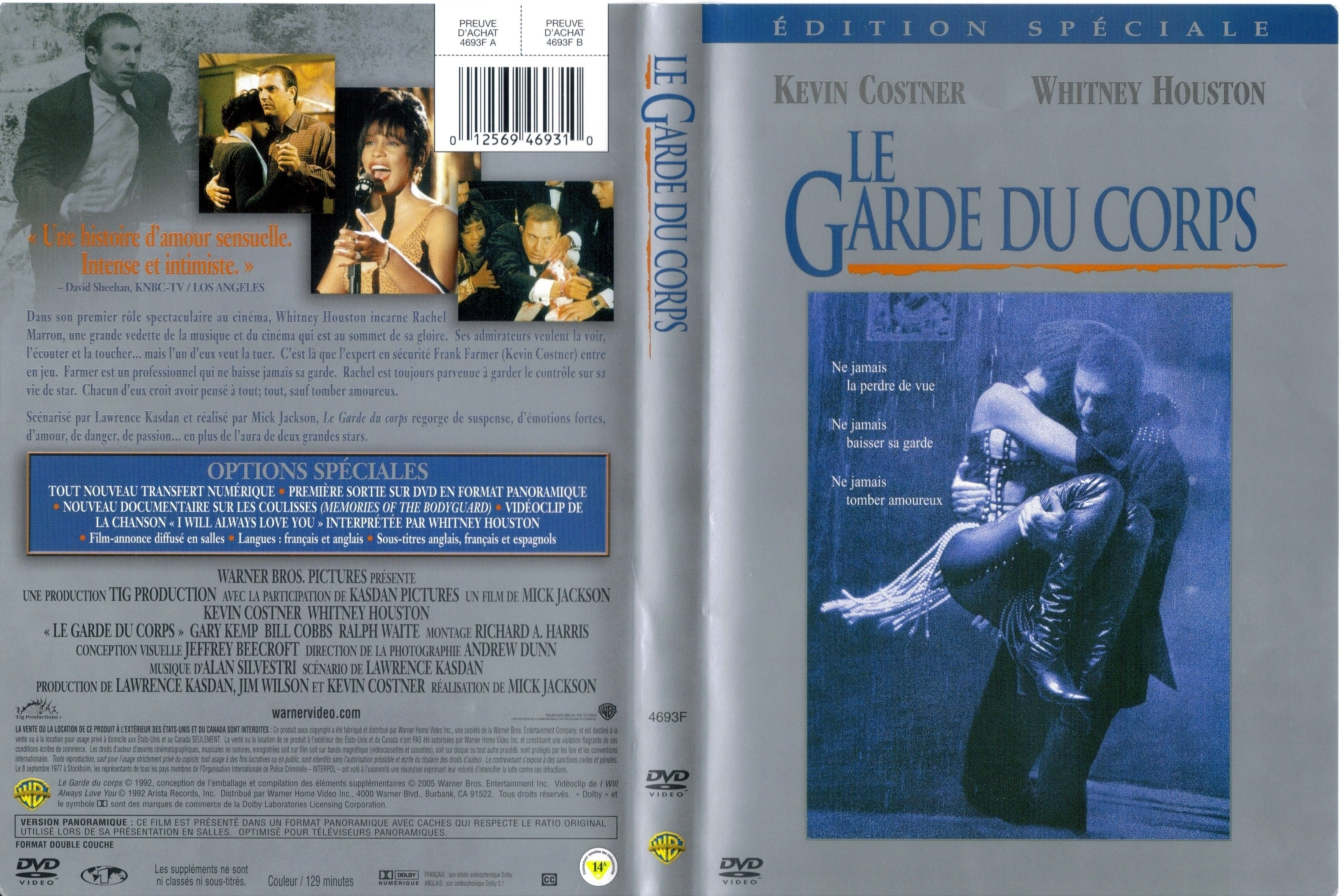 Jaquette DVD Le garde du corp (Canadienne)