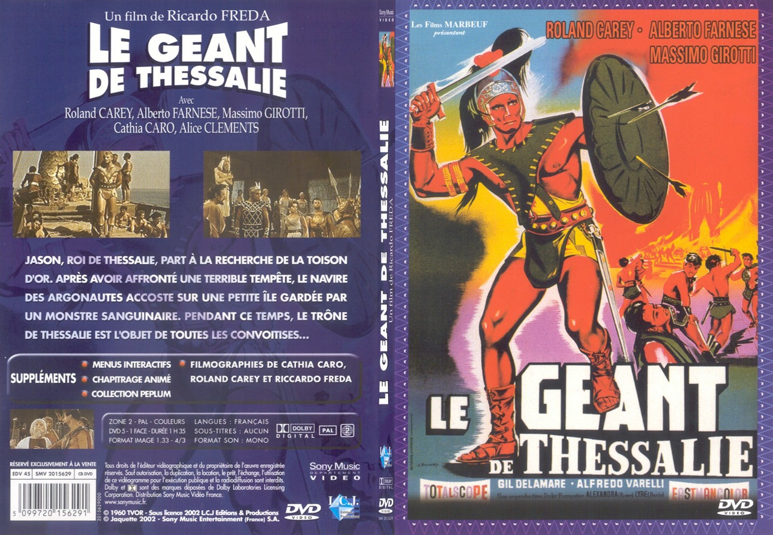 Jaquette DVD Le geant de Thessalie - SLIM